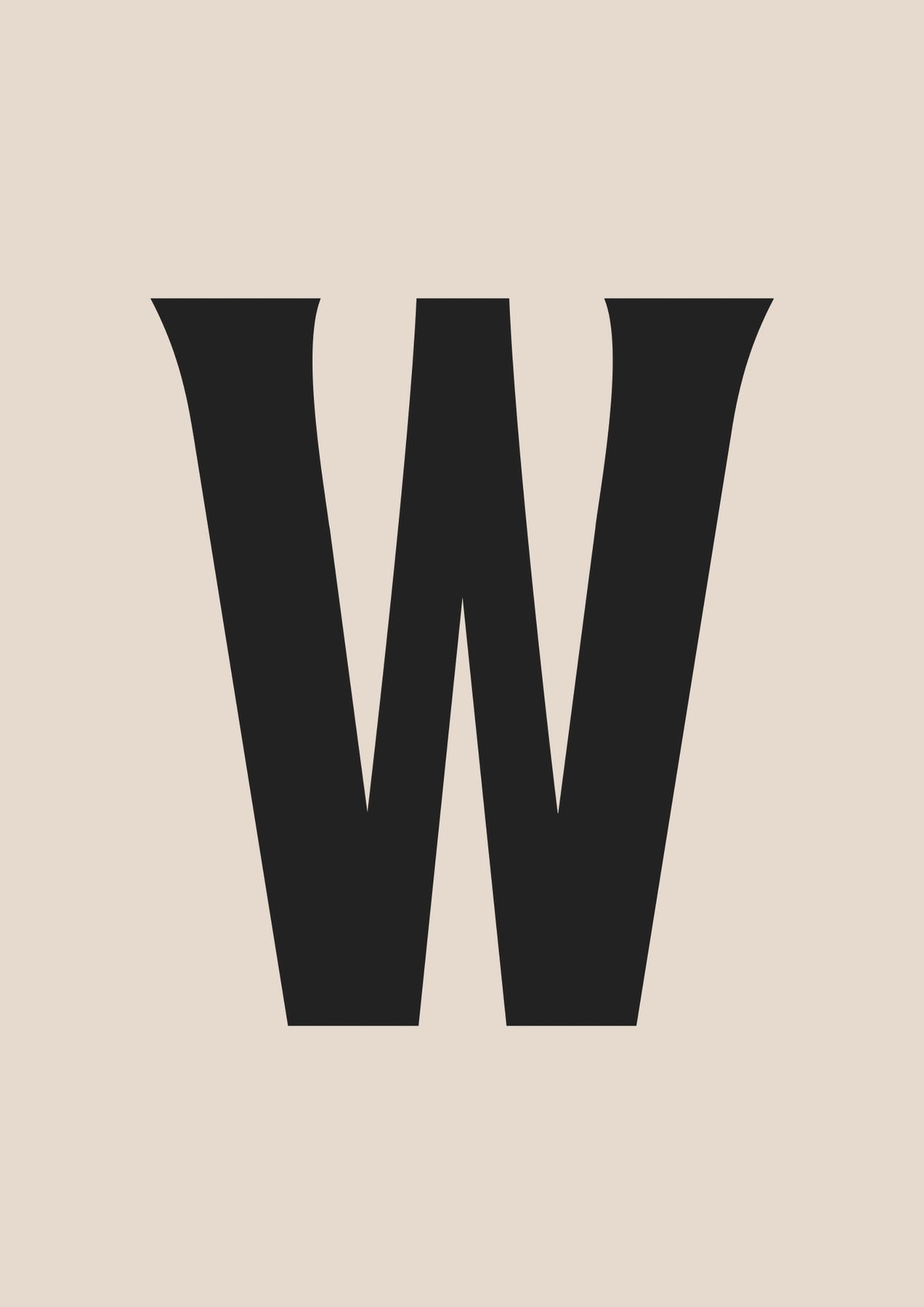 Retro Letter W