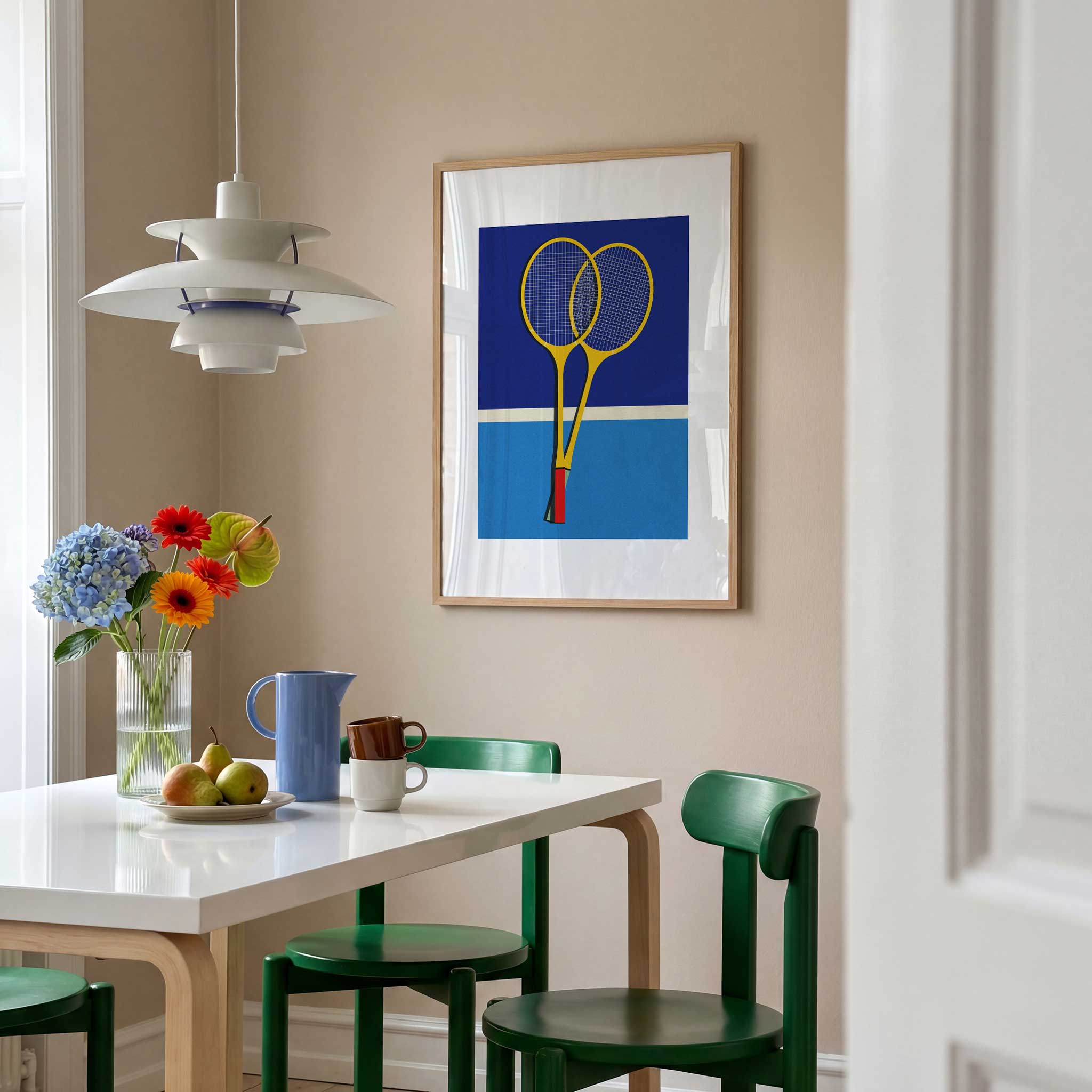 Wooden Badminton Rackets by Rosi Feist