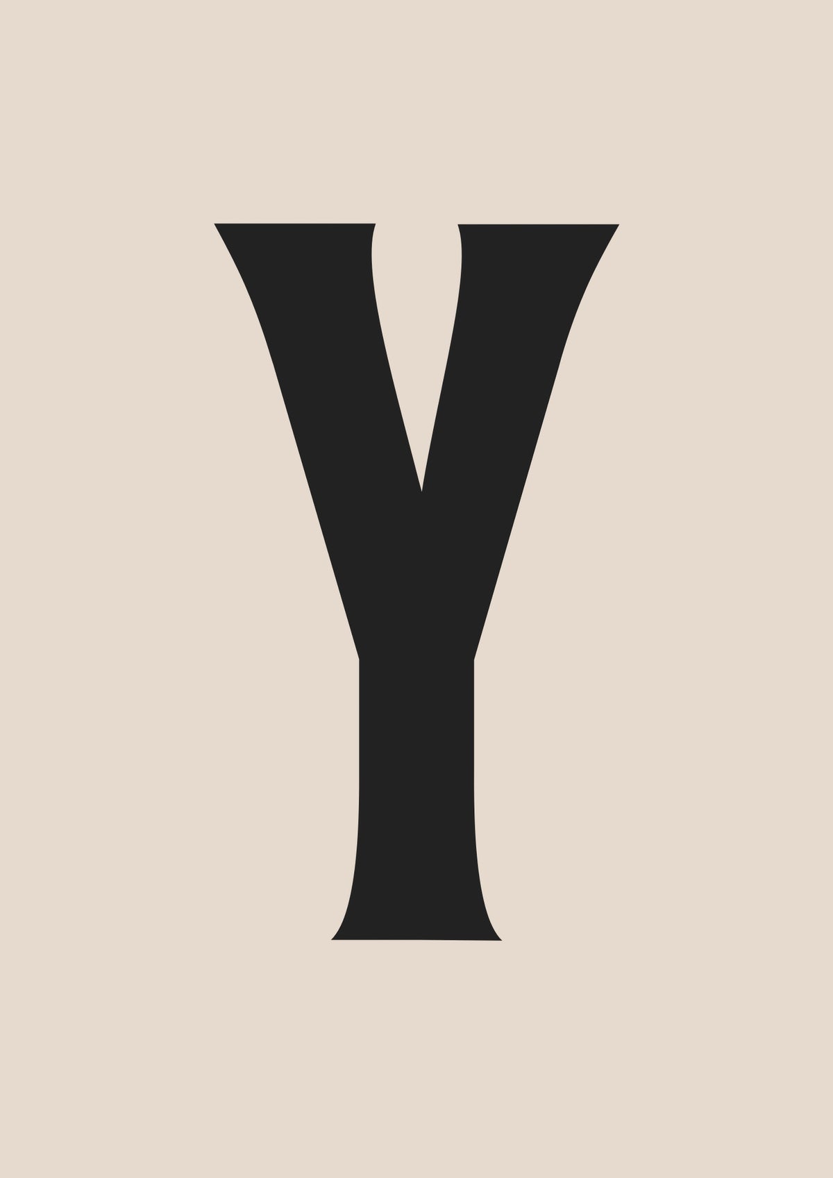 Retro Letter Y