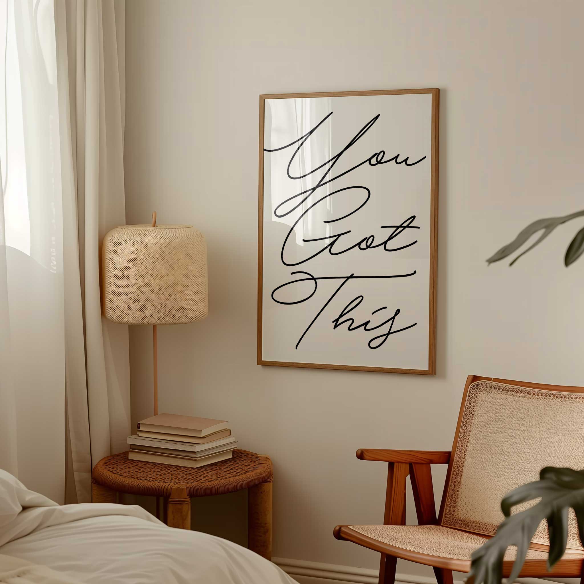 You Got This' encouraging typography, wall art for living room with a stylish aesthetic, titled 'You Got This'