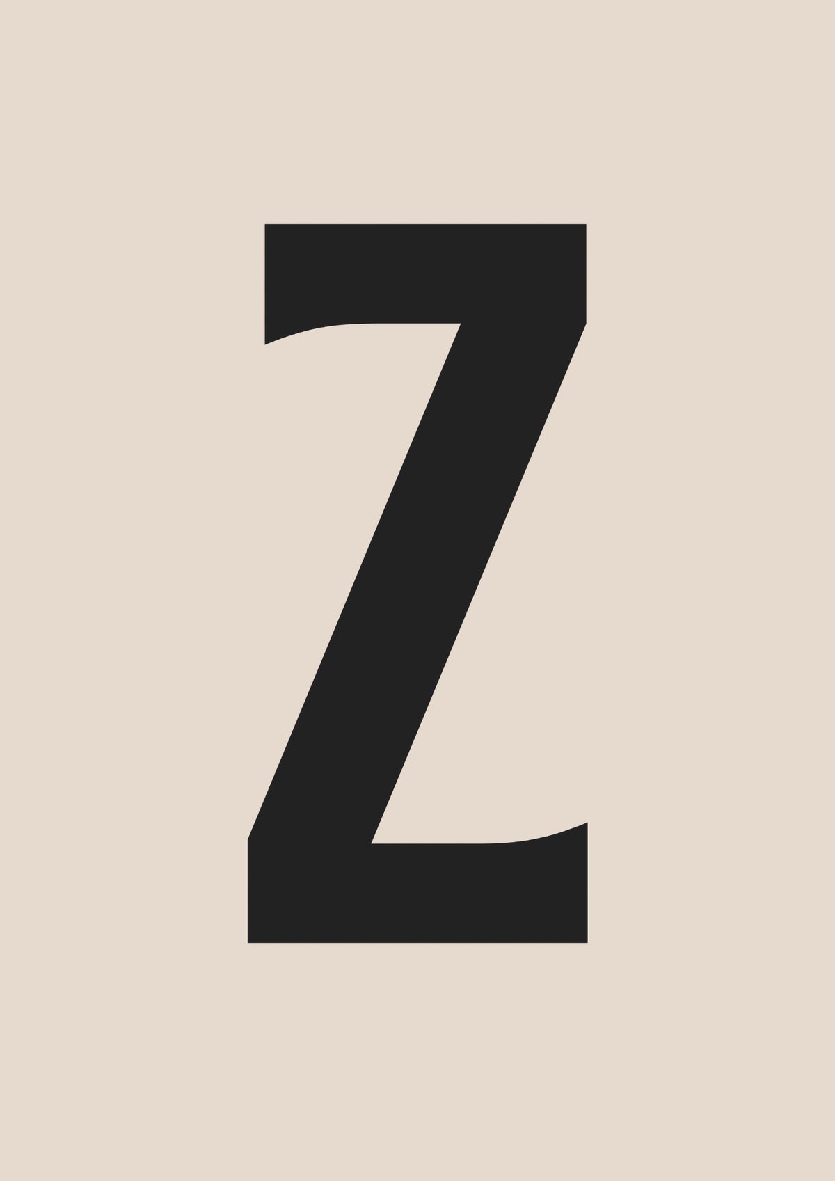 Retro Letter Z