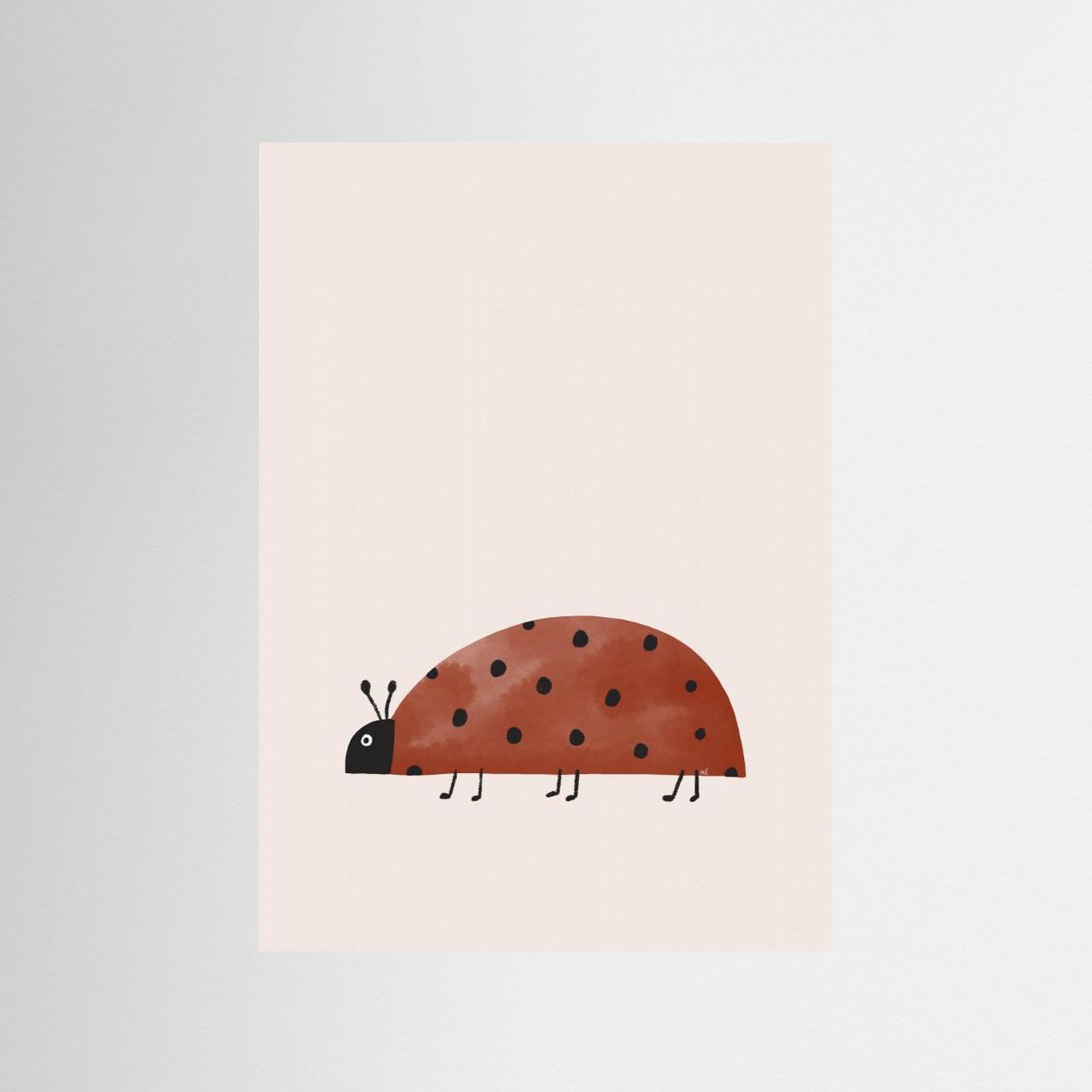 Watercolor Ladybug by Menina Lisboa