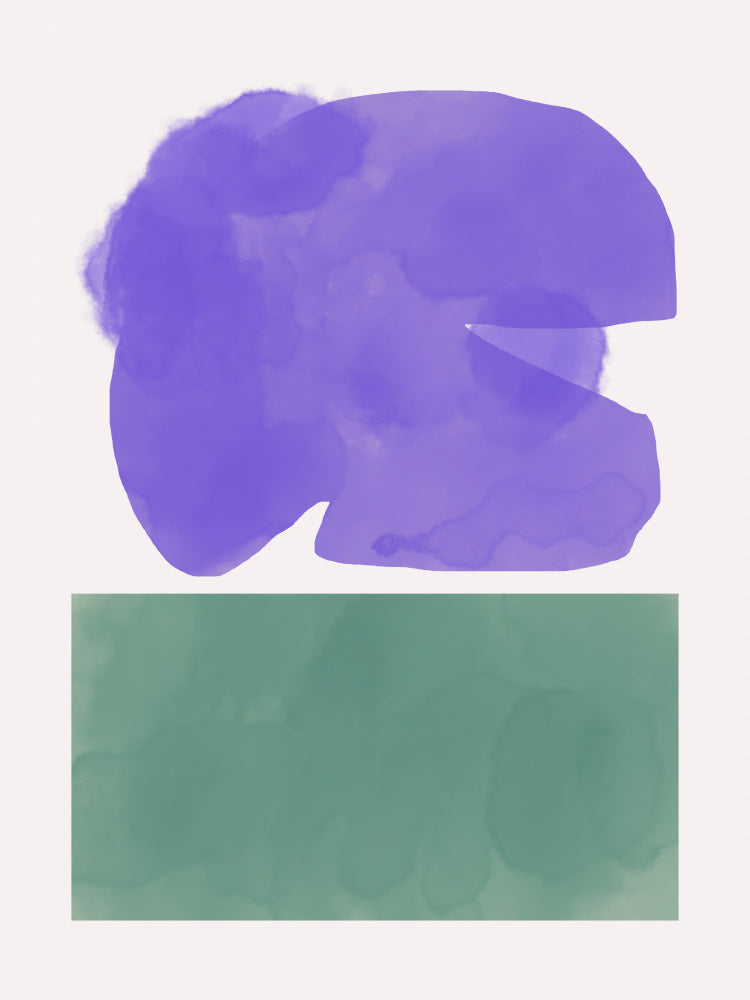Watercolor Purple and Green