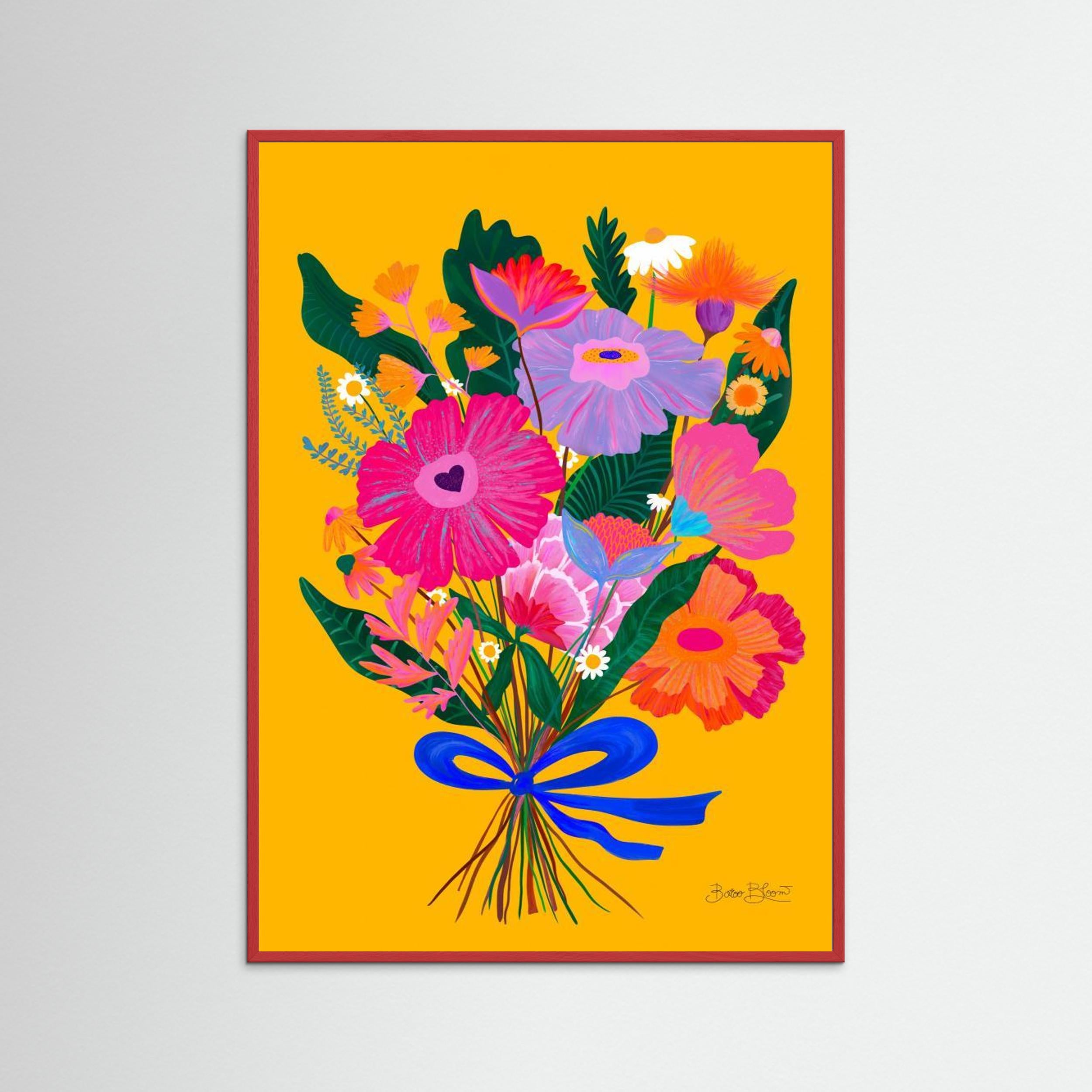Eclectic Flowers Print | Studio Mottos 18x24 Inch Wall Art