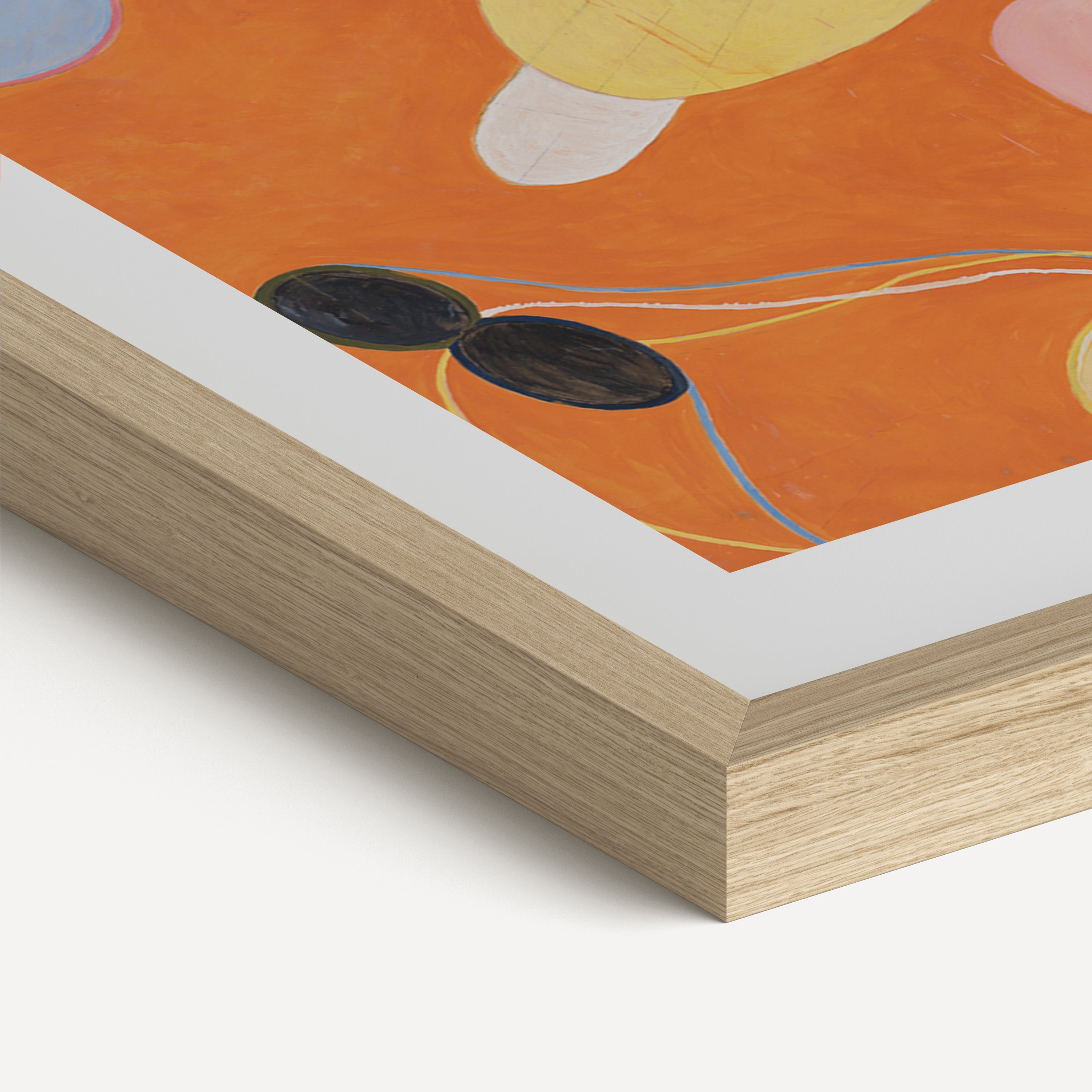 Natural Oak Frame with real glass. Crafted in the USA.