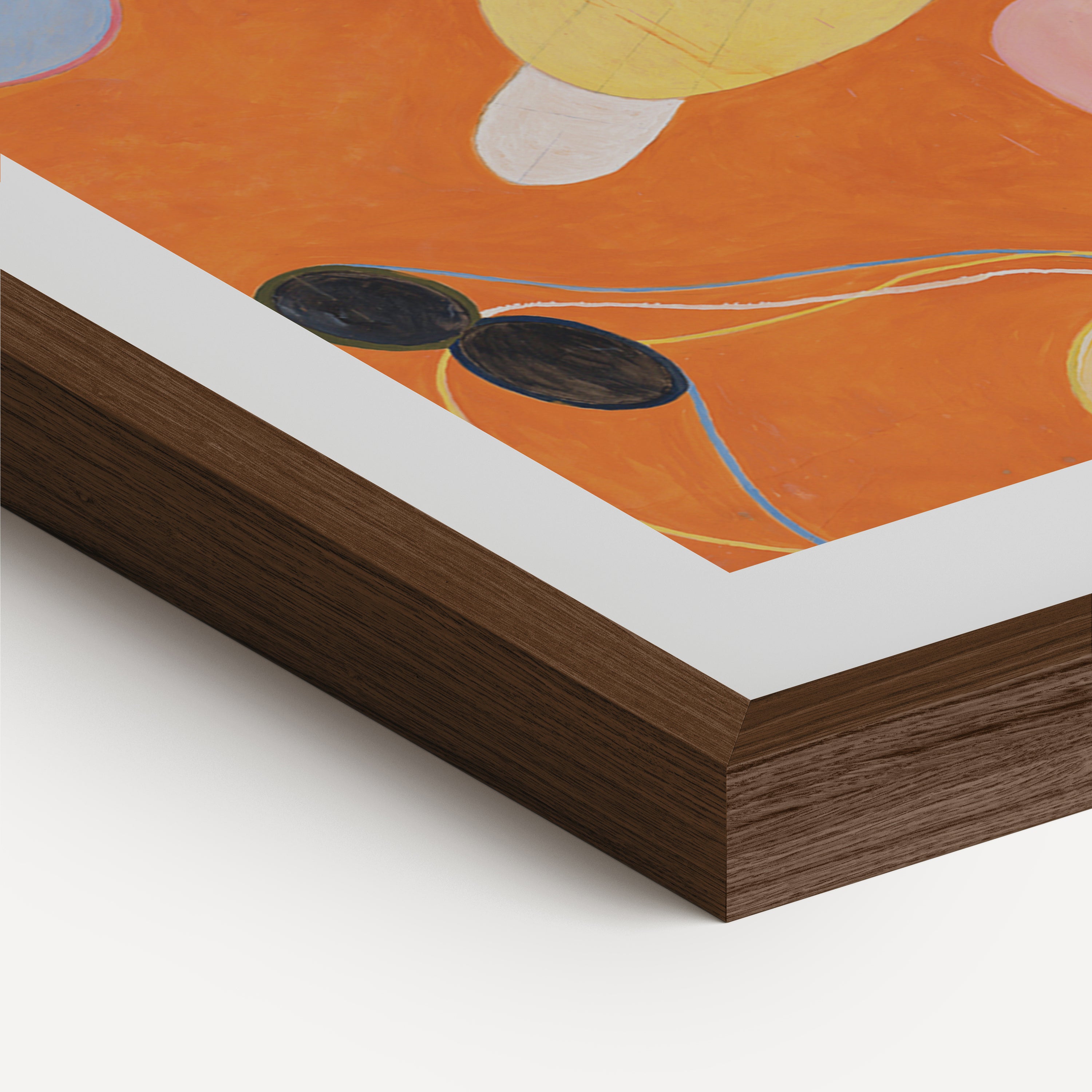 Walnut Oak Frame with real glass. Crafted in the USA.