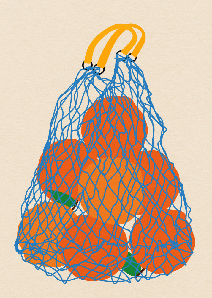 Oranges In a Net Bag