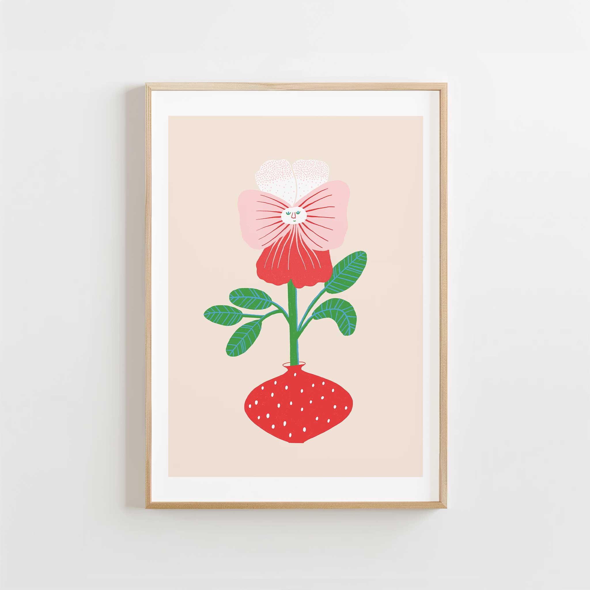 Floral 'Whimsical Orchid', playful wall art for living room with a creative aesthetic, titled 'Whimsical Orchid'