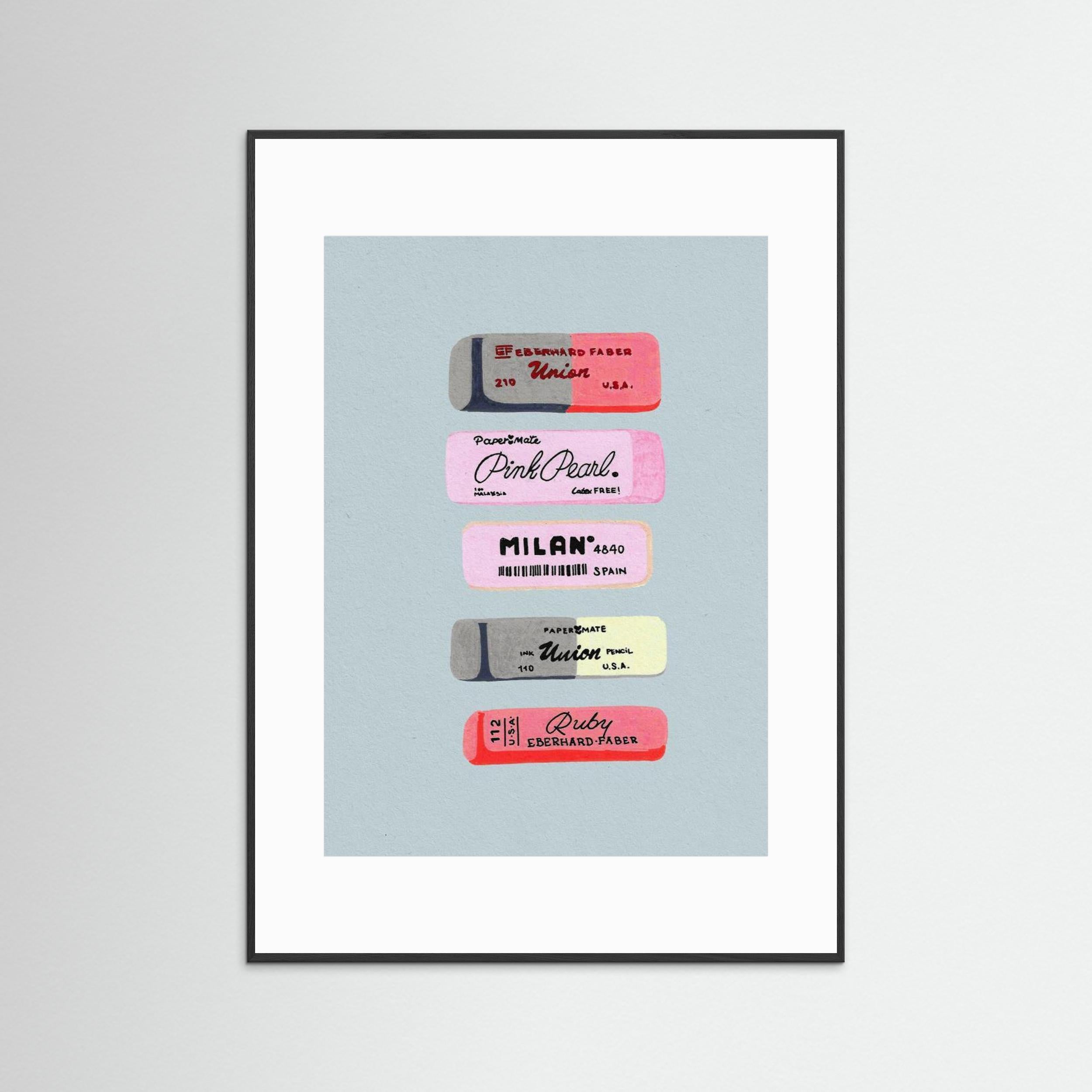 Erasers Art Print by Studio Mandariini