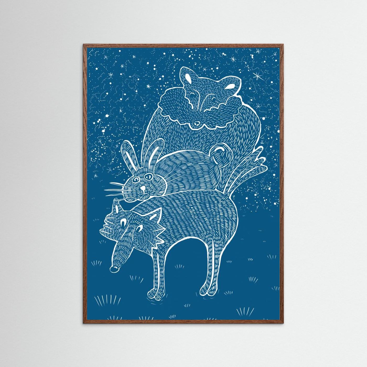 Starry Animal Stack by Mela Patterns