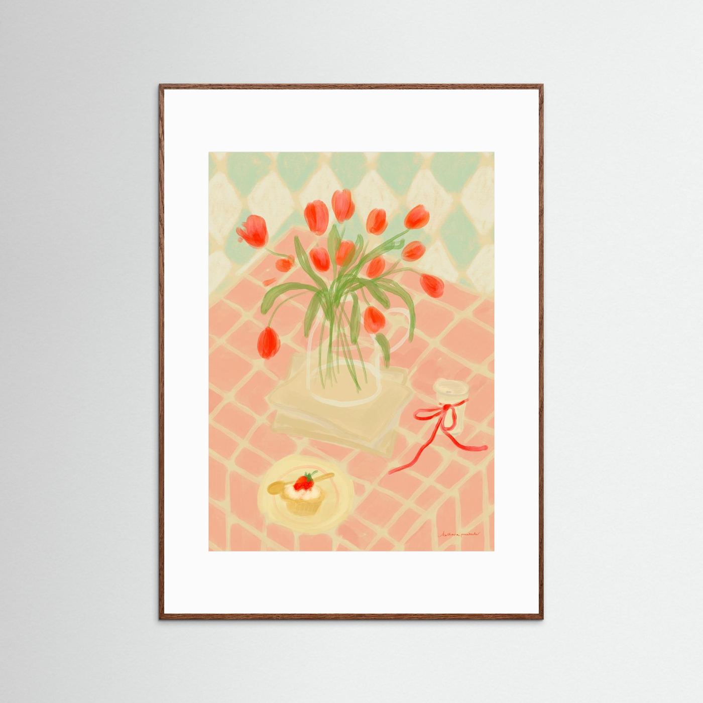 Red Tulips Summer Picnic by Katharina Puritscher