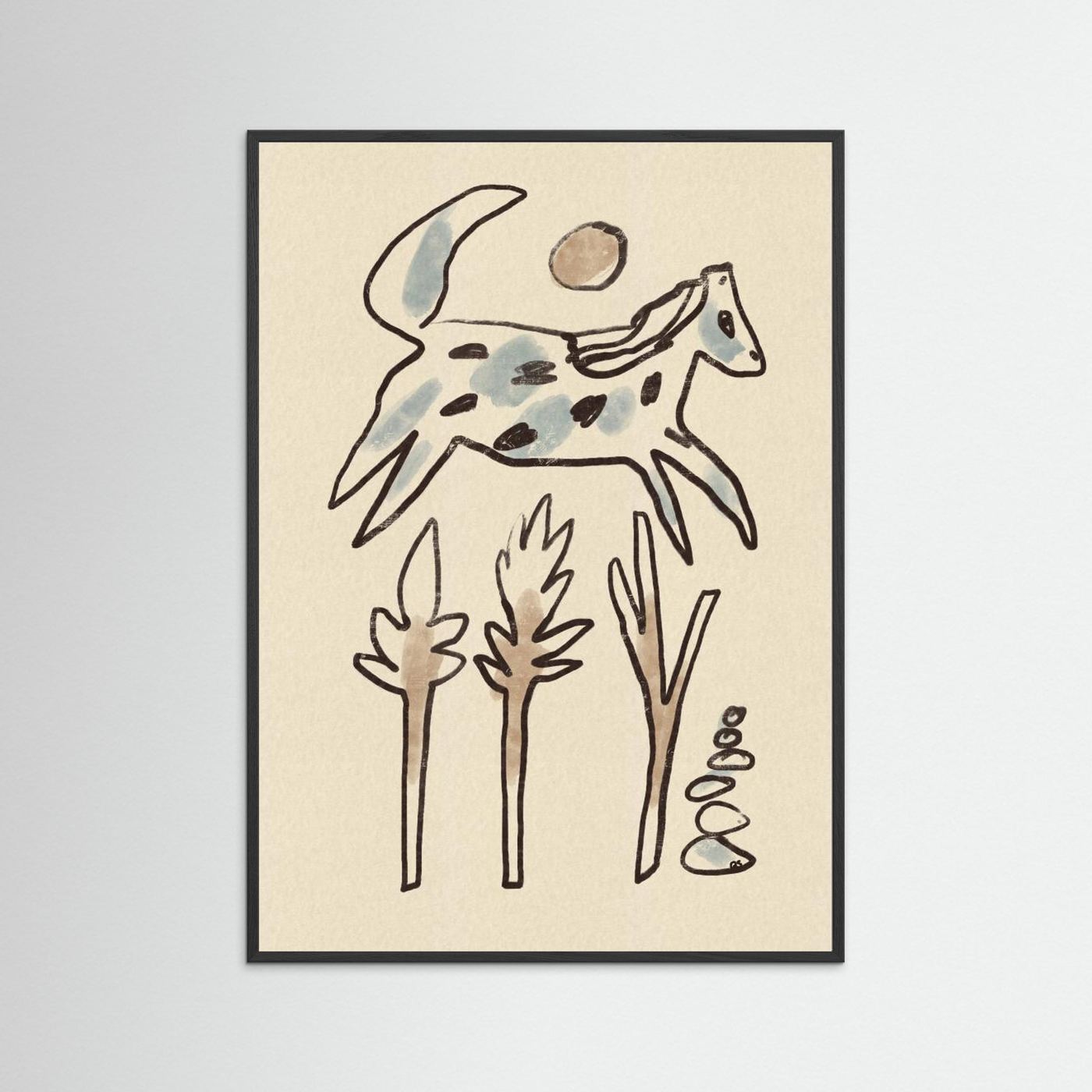 Leaping Desert Horse by Raipa Studio