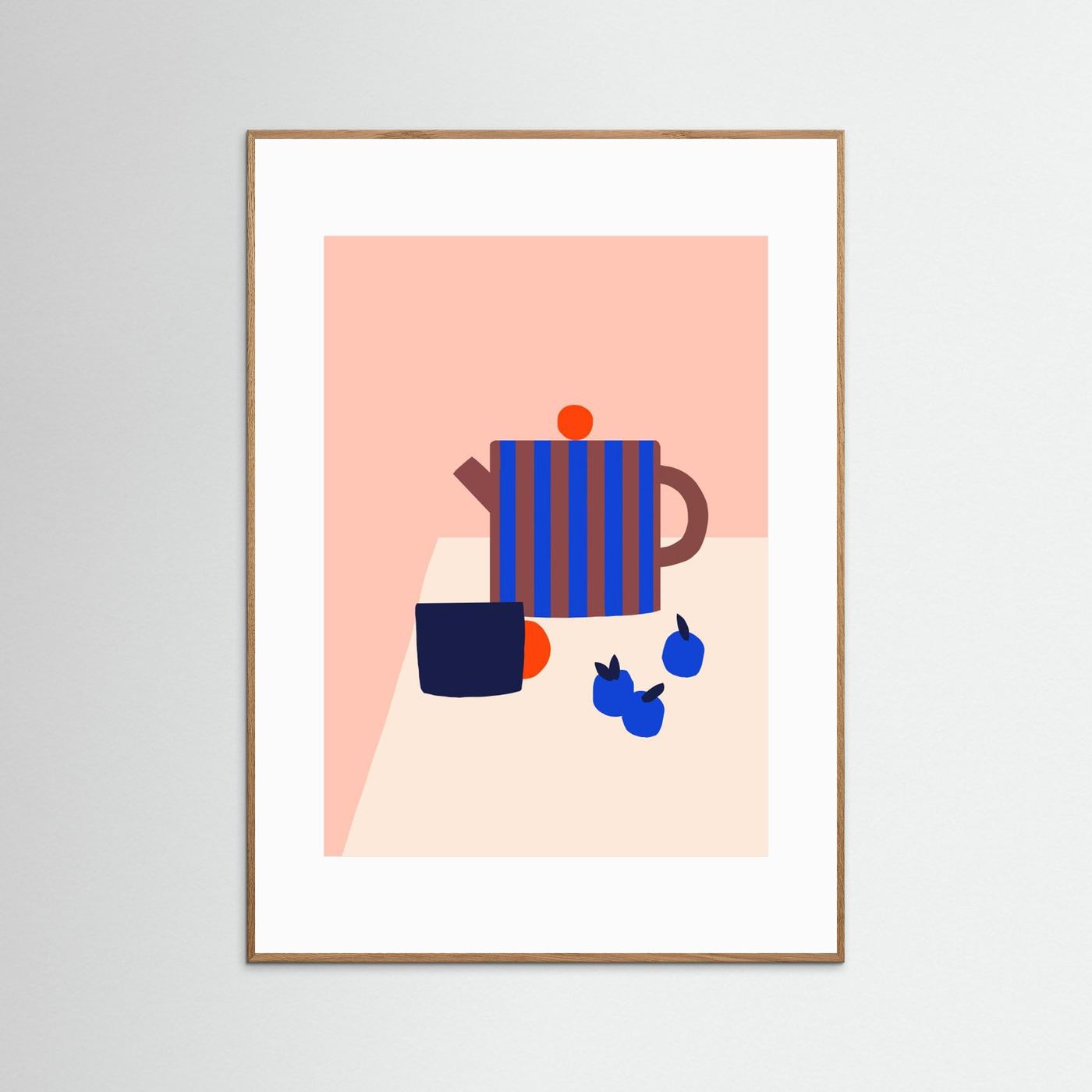 Teapot with Plums by Maren Gross