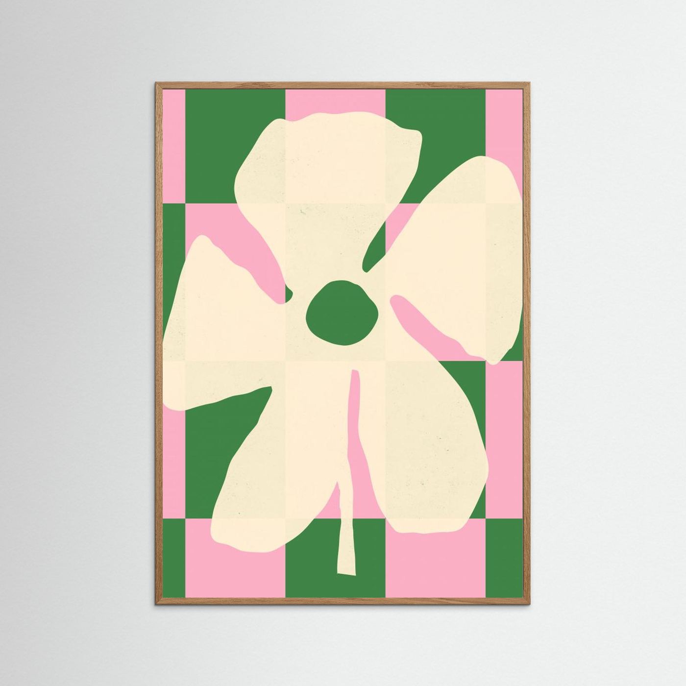 Abstract Shapes Flower Checkprint by The Printable Studio