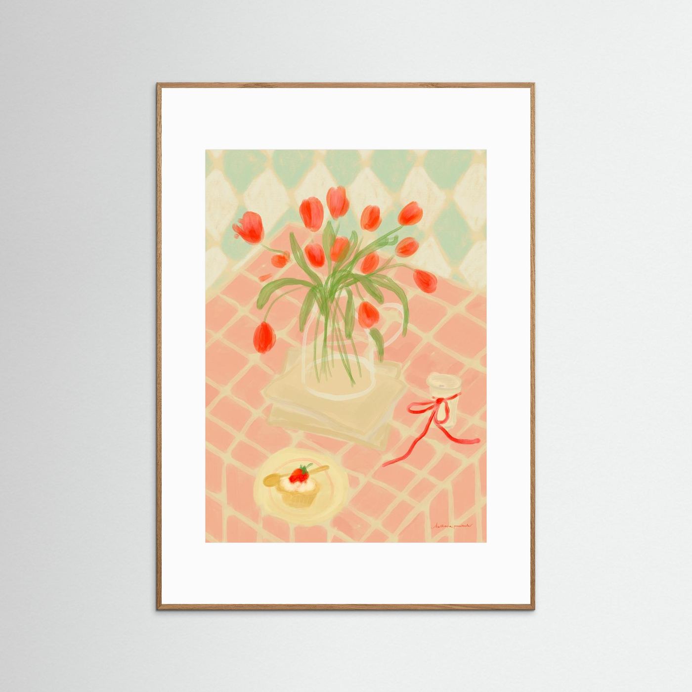 Red Tulips Summer Picnic by Katharina Puritscher