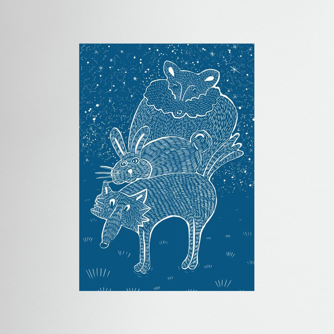 Starry Animal Stack by Mela Patterns