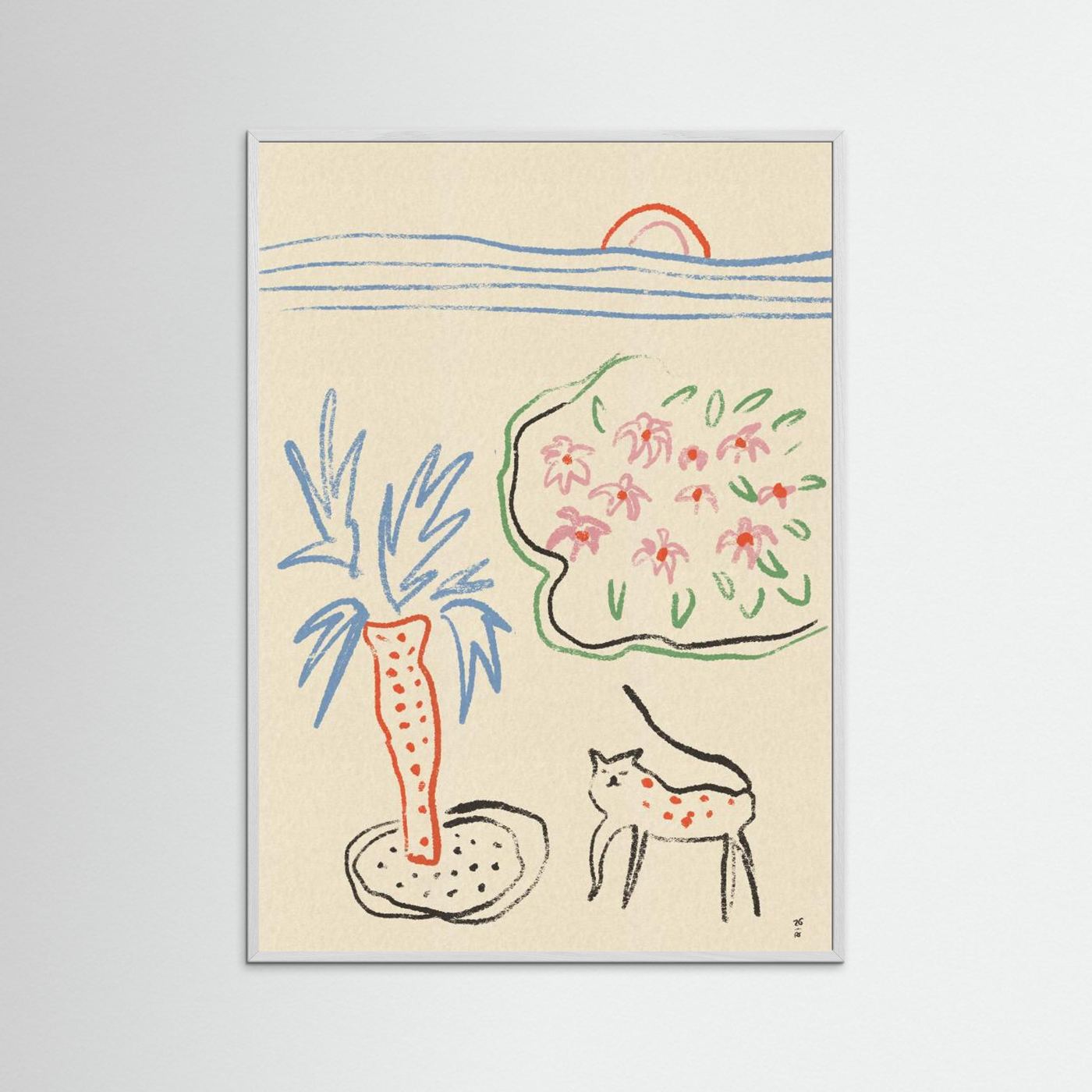 Tropical Cat Garden by Raipa Studio