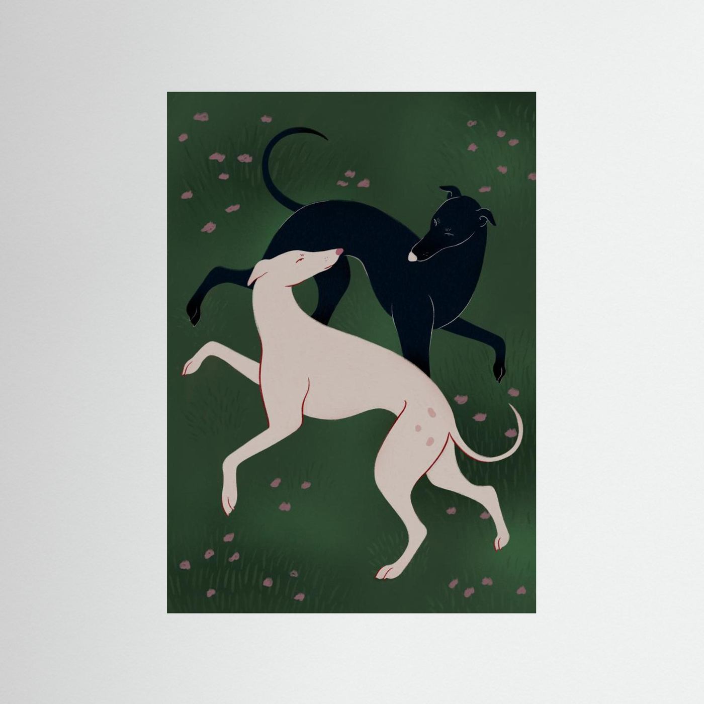 Elegant Greyhound Pair by Ida Alvarsson