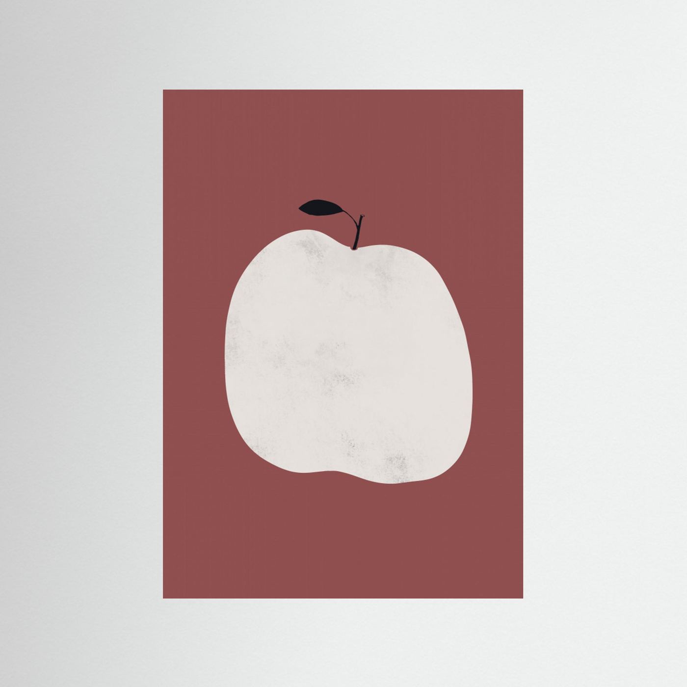 Minimalist White Apple by Danushka Abeygoda