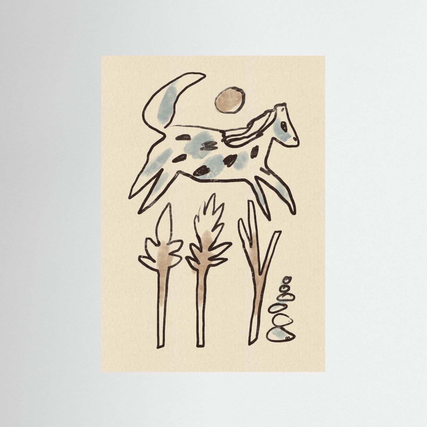 Leaping Desert Horse by Raipa Studio