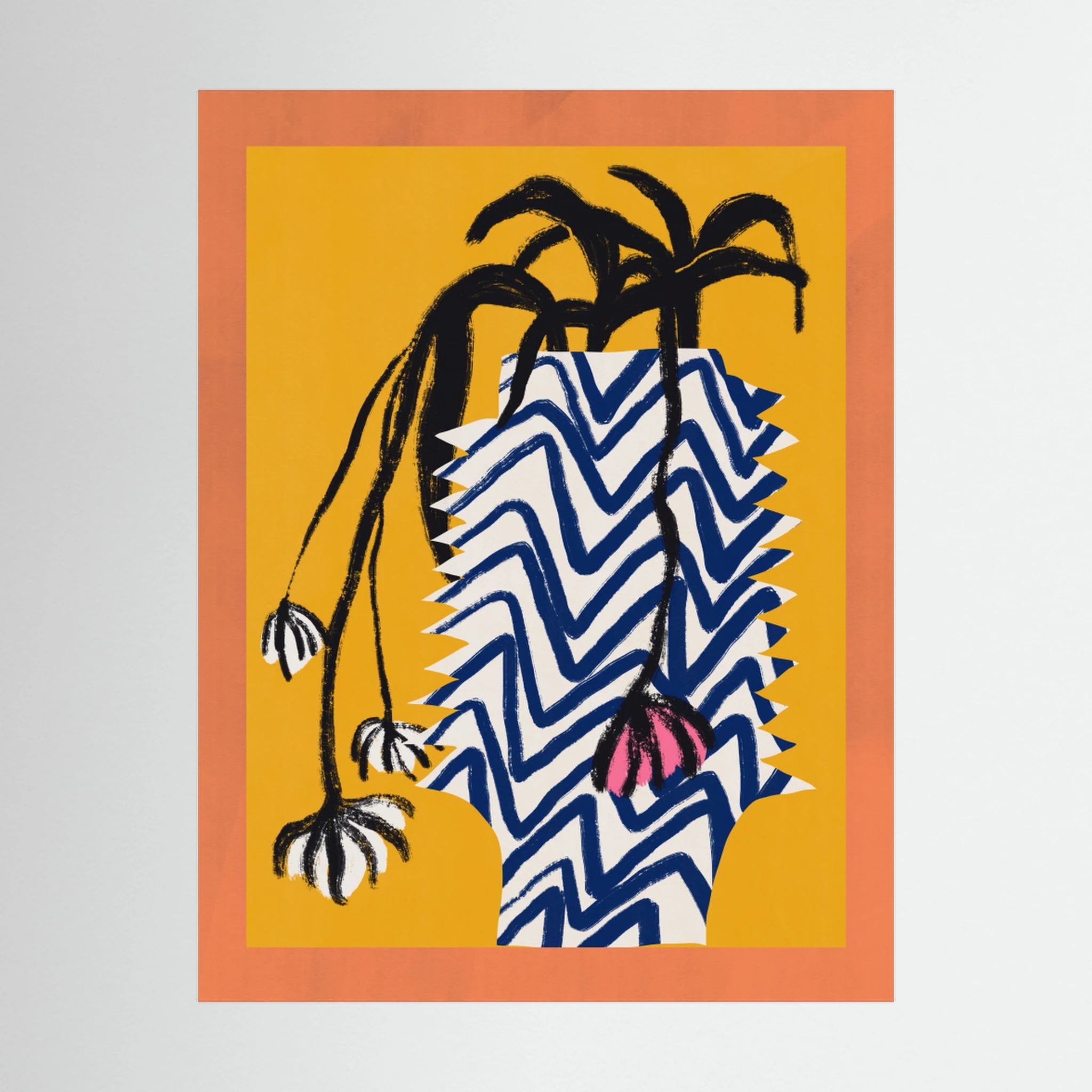 Spider Flower In Vase by Little Dean