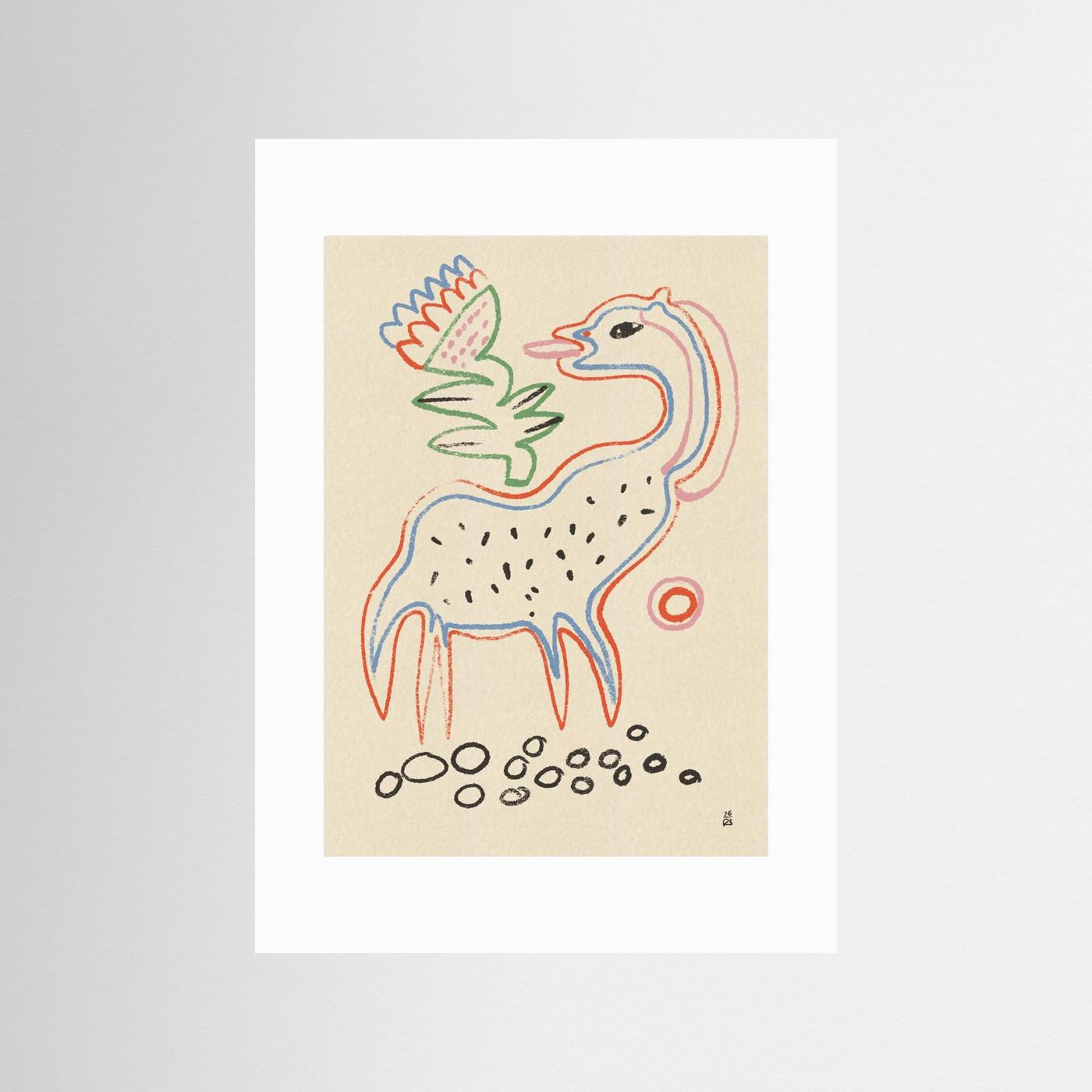 Whimsical Creature and Flower by Raipa Studio