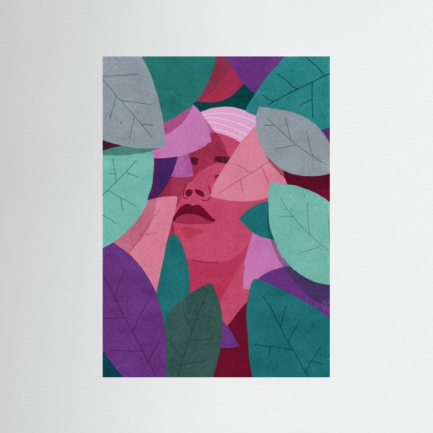 Serene Leaf Portrait by Sylwia Kubus