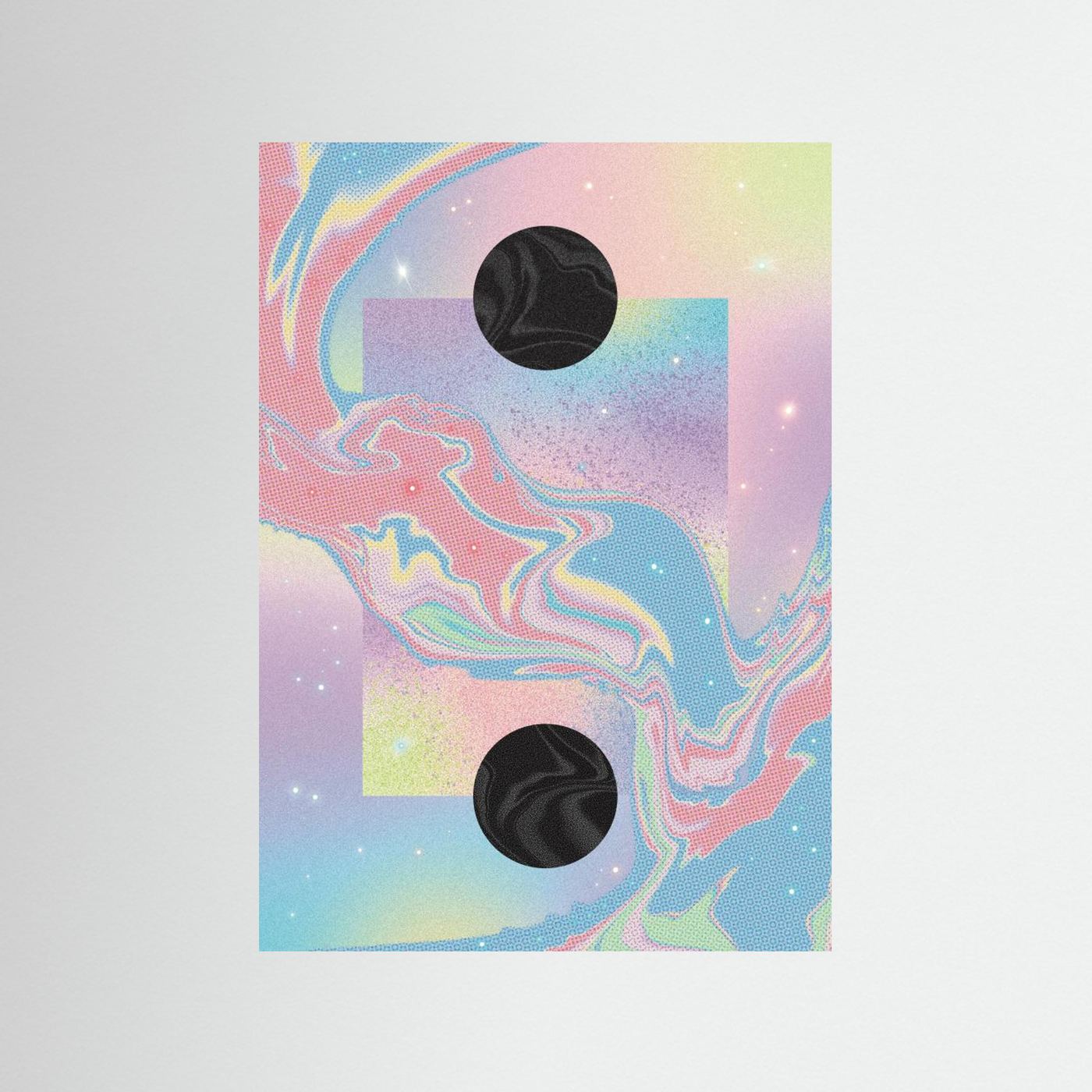 Black Hole Pastel Cosmos by Amy Louise Baker