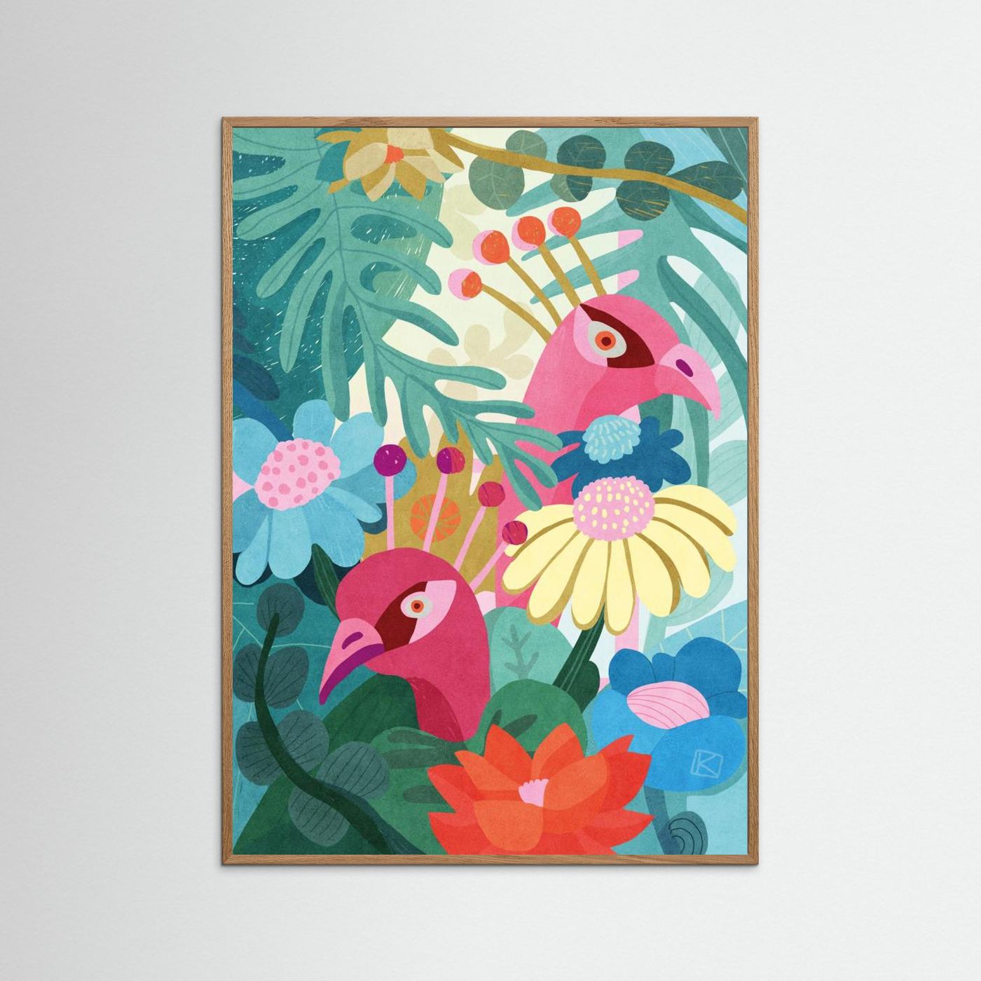Tropical Birds And Flowers by Sylwia Kubus