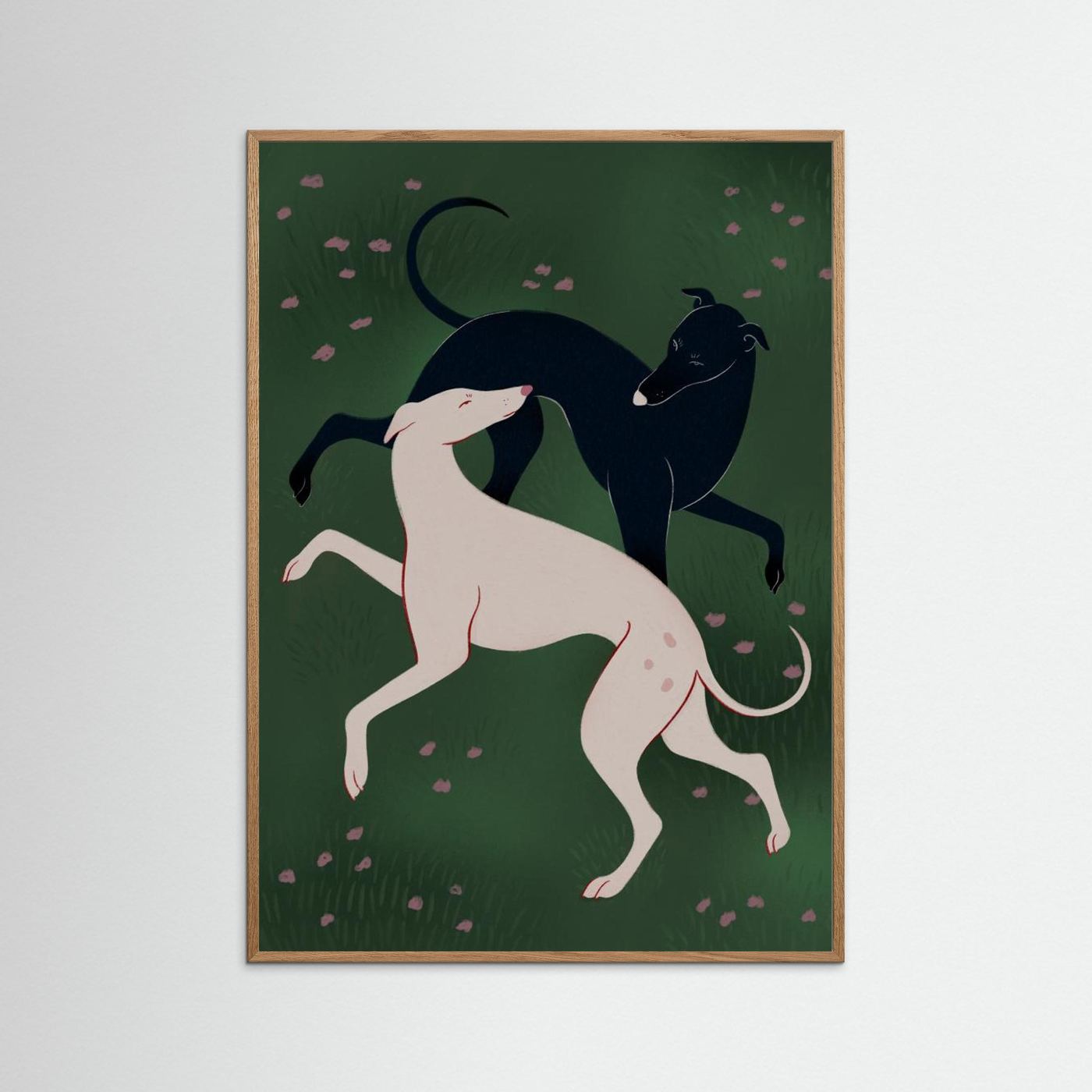 Elegant Greyhound Pair by Ida Alvarsson