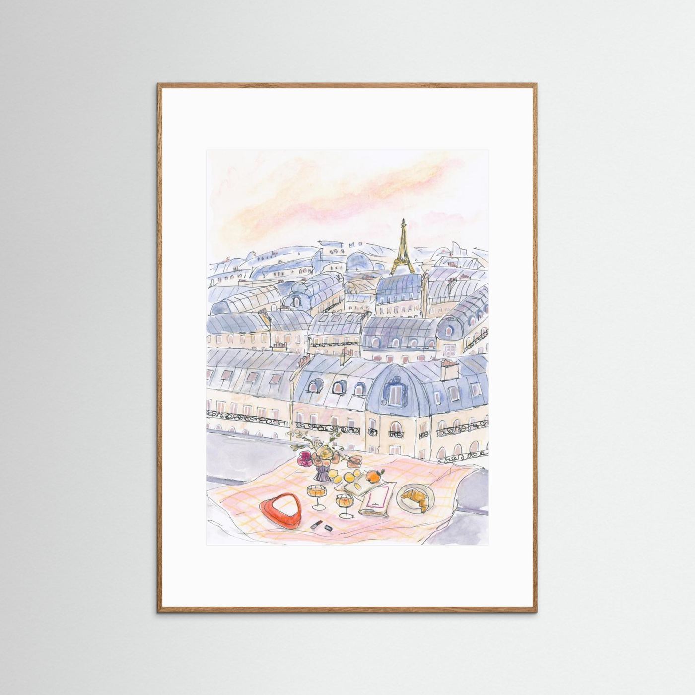 Parisian Rooftop Picnic With Eiffel Tower Views by Katharina Puritscher