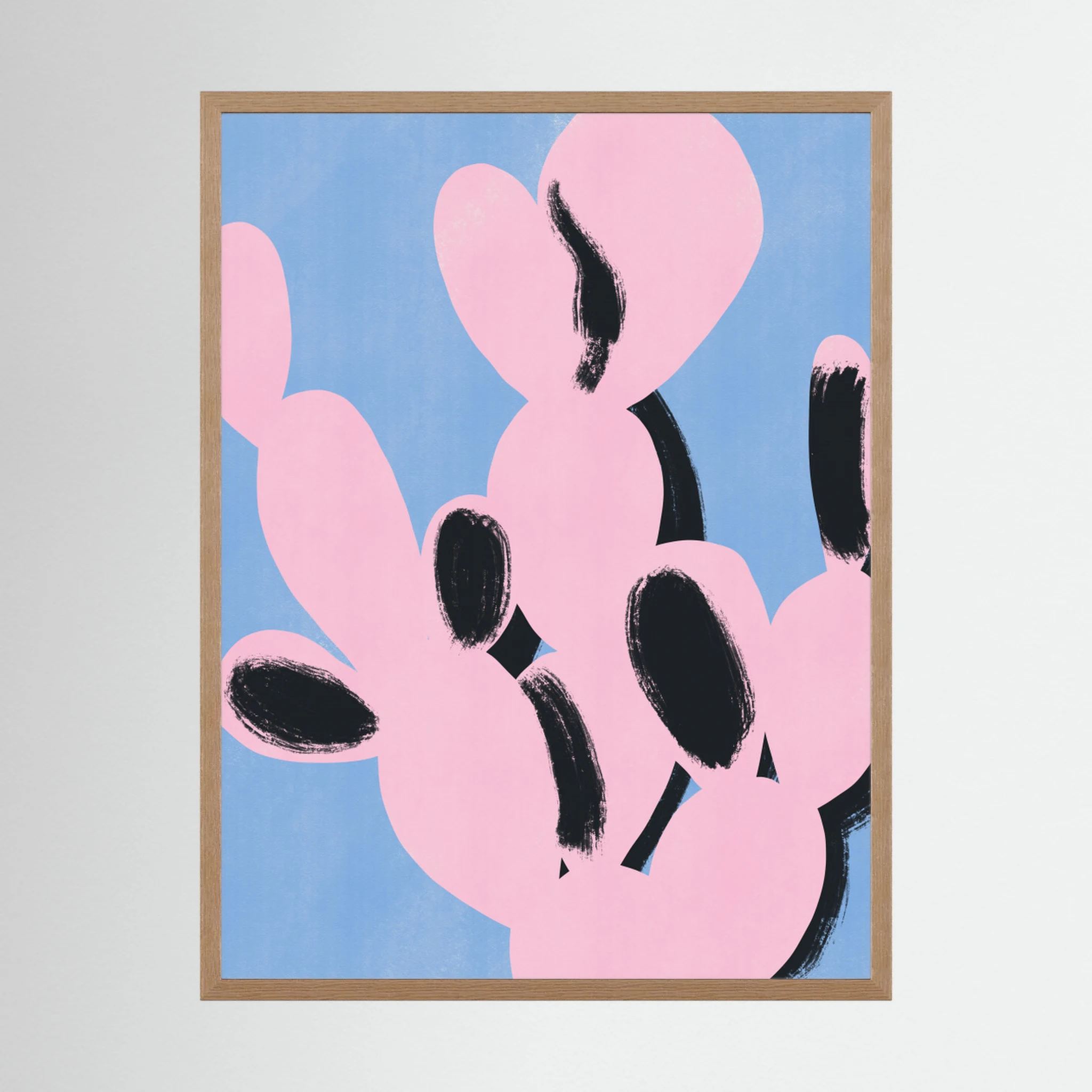 Pink Cactus Silhouette by Little Dean