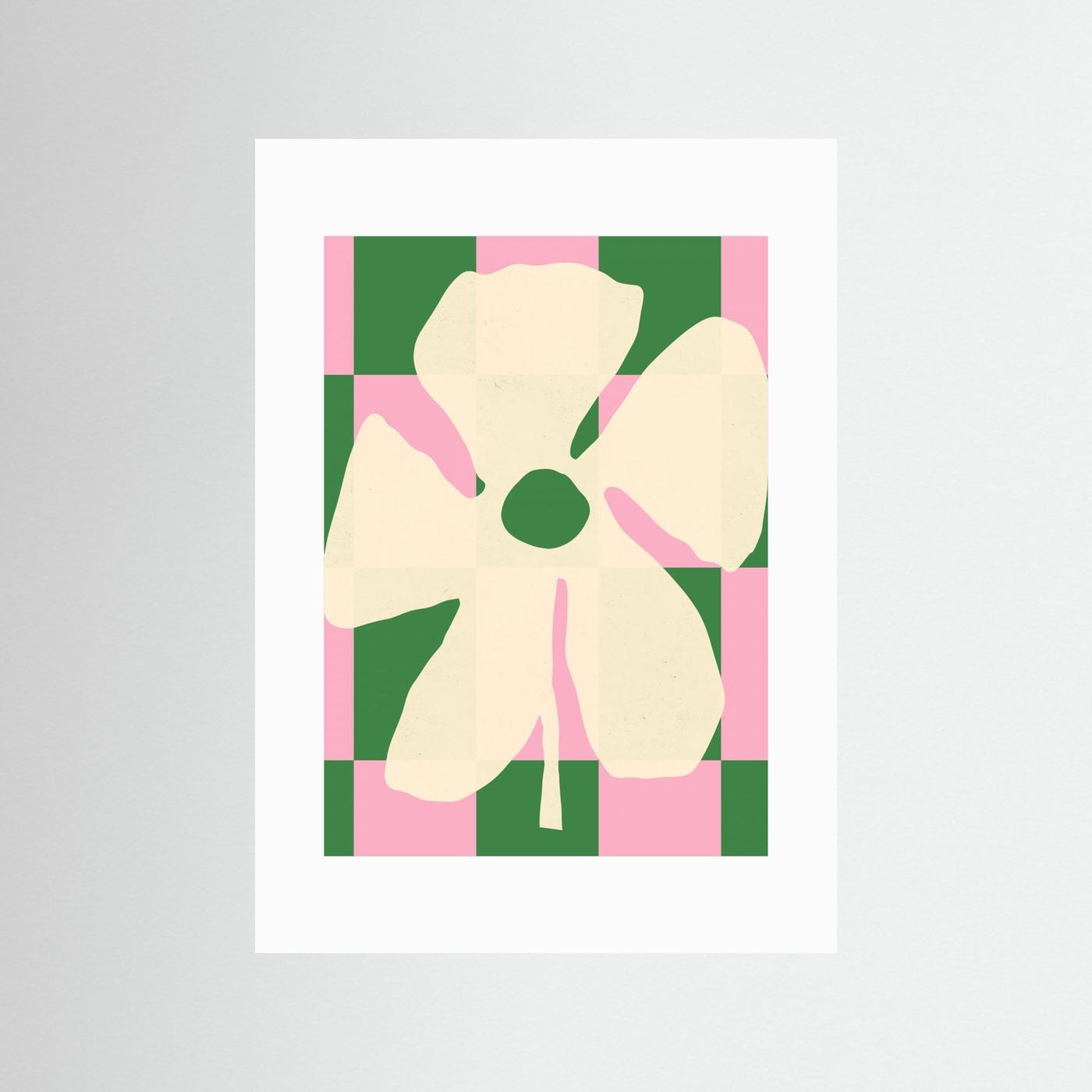 Abstract Shapes Flower Checkprint by The Printable Studio