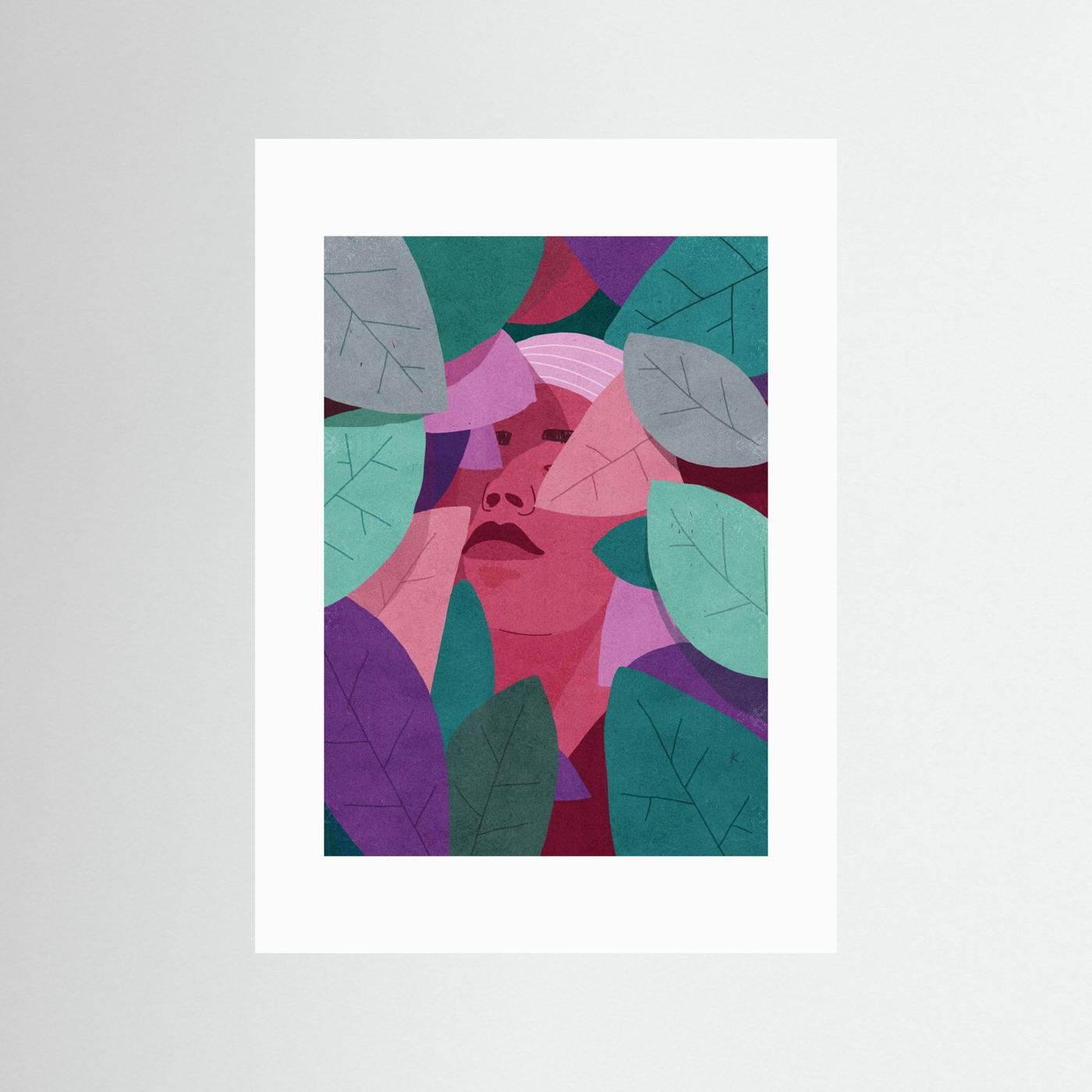 Serene Leaf Portrait by Sylwia Kubus