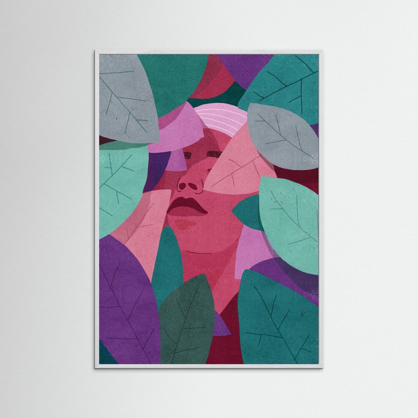 Serene Leaf Portrait by Sylwia Kubus