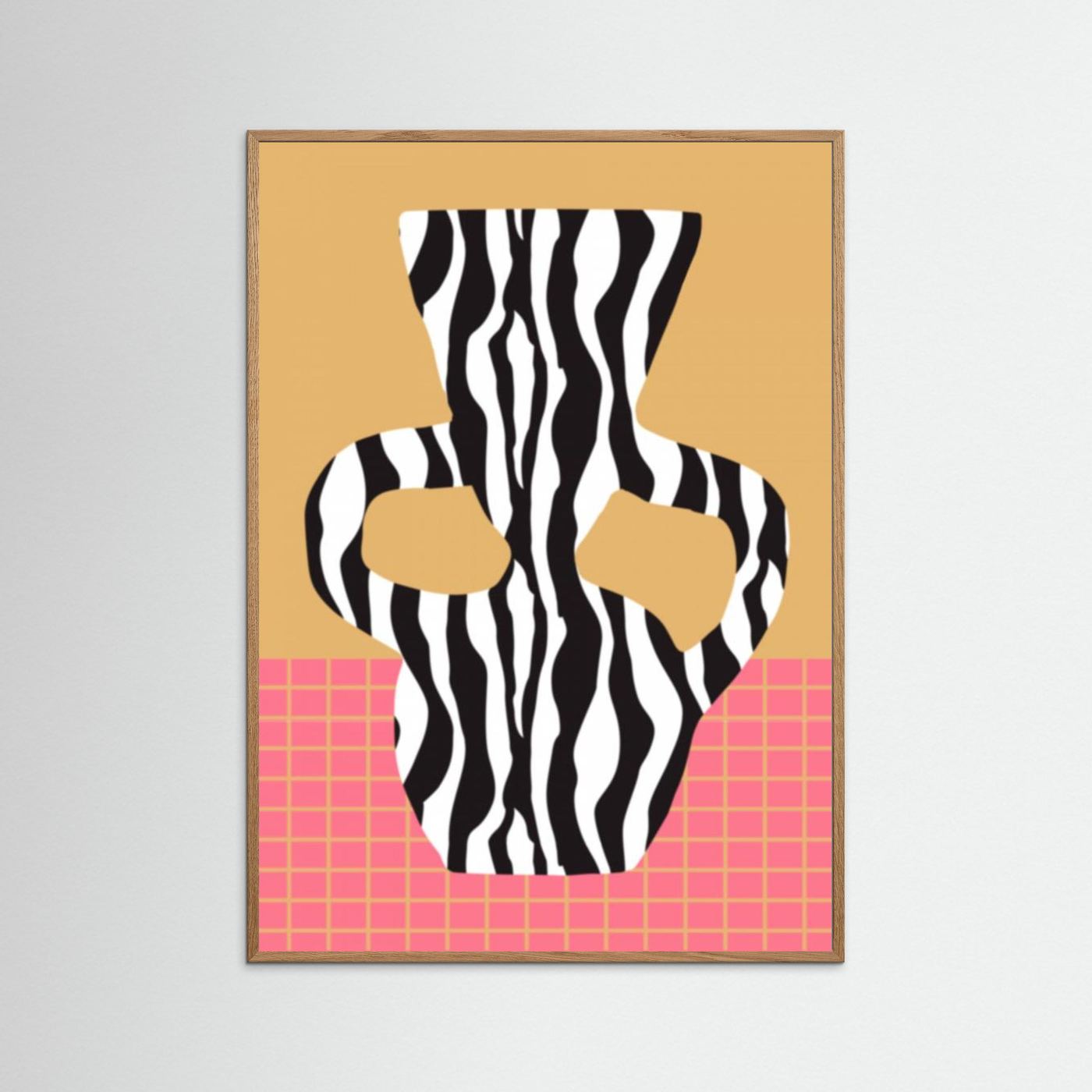 Zebra Patterned Vase by The Printable Studio