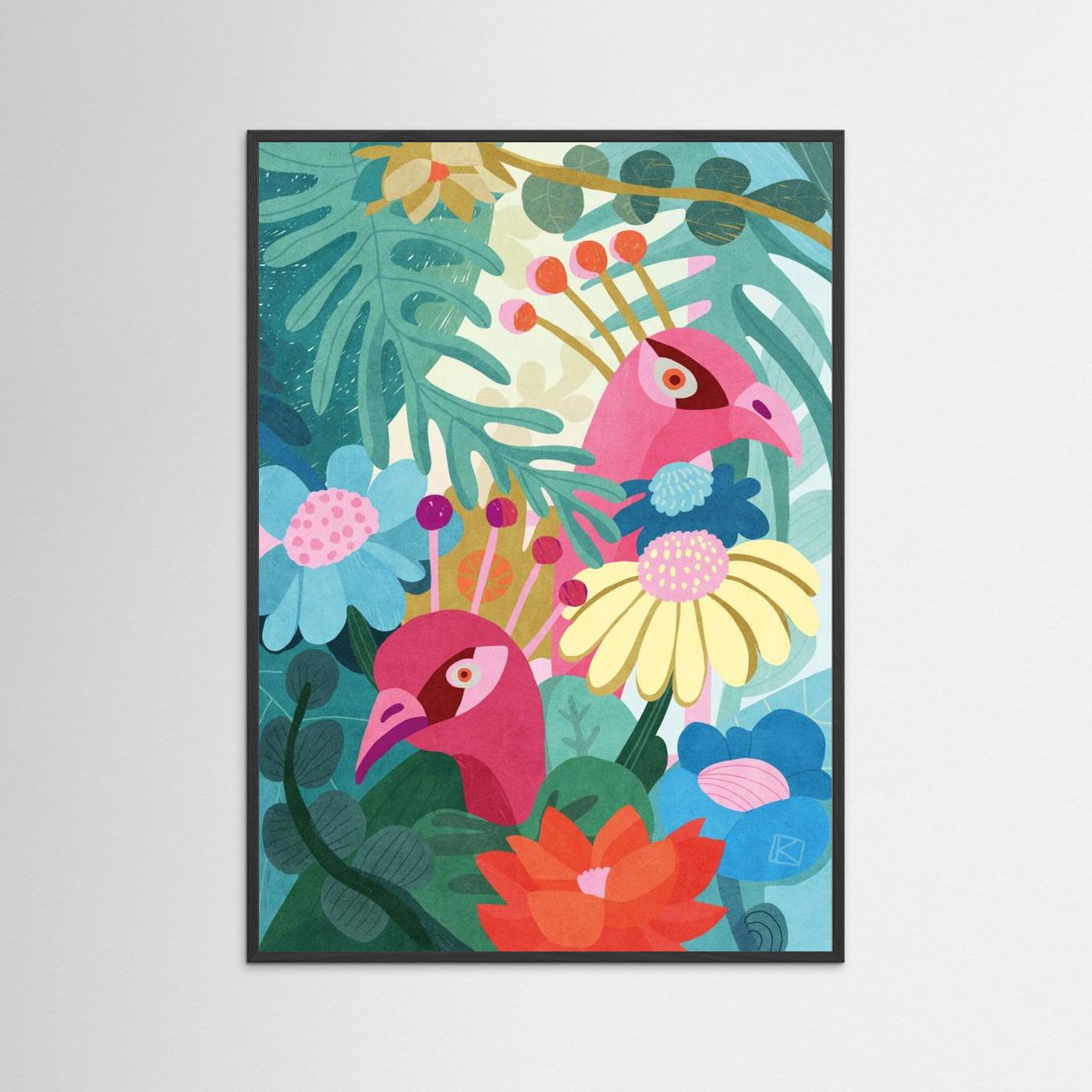 Tropical Birds And Flowers by Sylwia Kubus