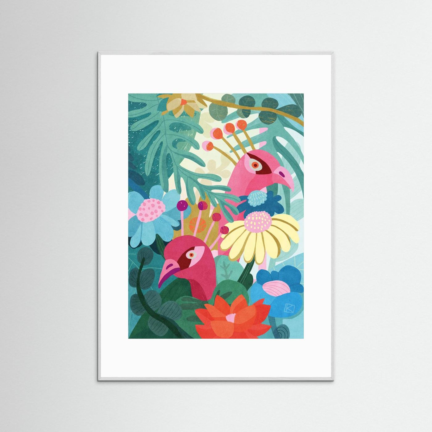 Tropical Birds And Flowers by Sylwia Kubus