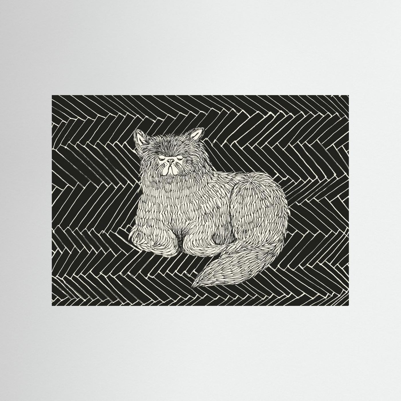 Sleeping Cat V by Kasia Walentynowicz