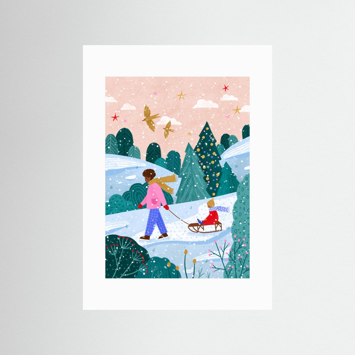 Snowy Sledge Walk 2 by Bea Müller