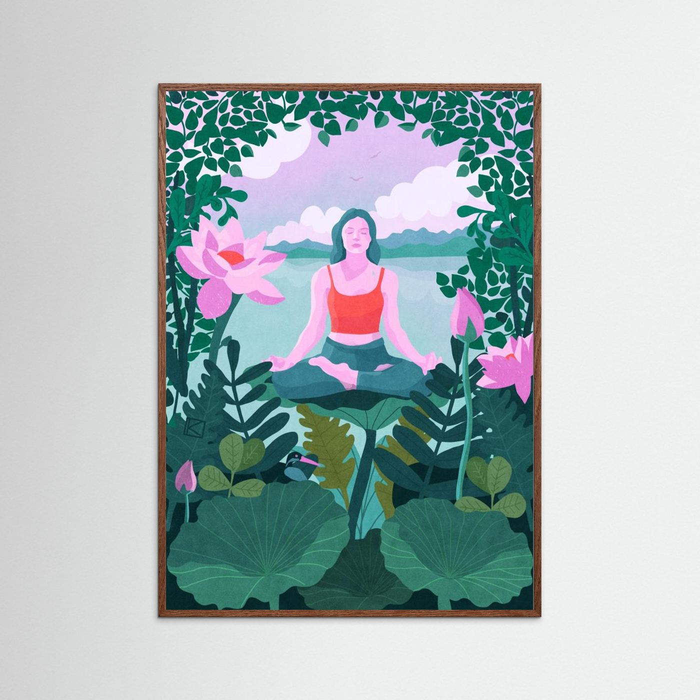 Peaceful Lotus Meditation by Sylwia Kubus