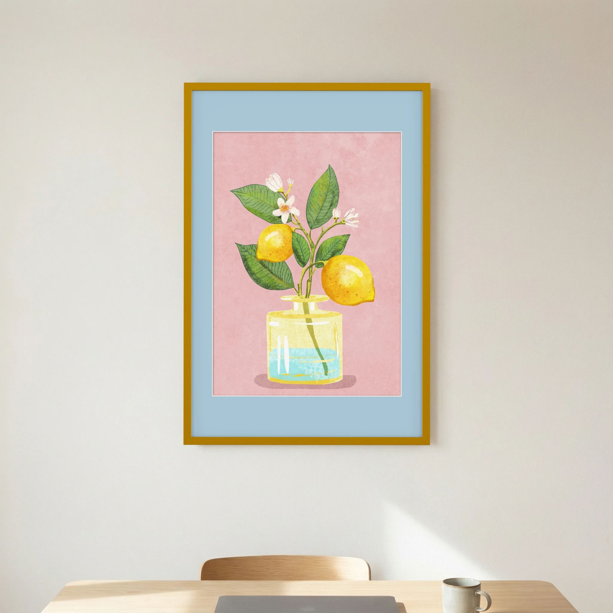 Lemon Bunch In Vase by Raissa Oltmanns