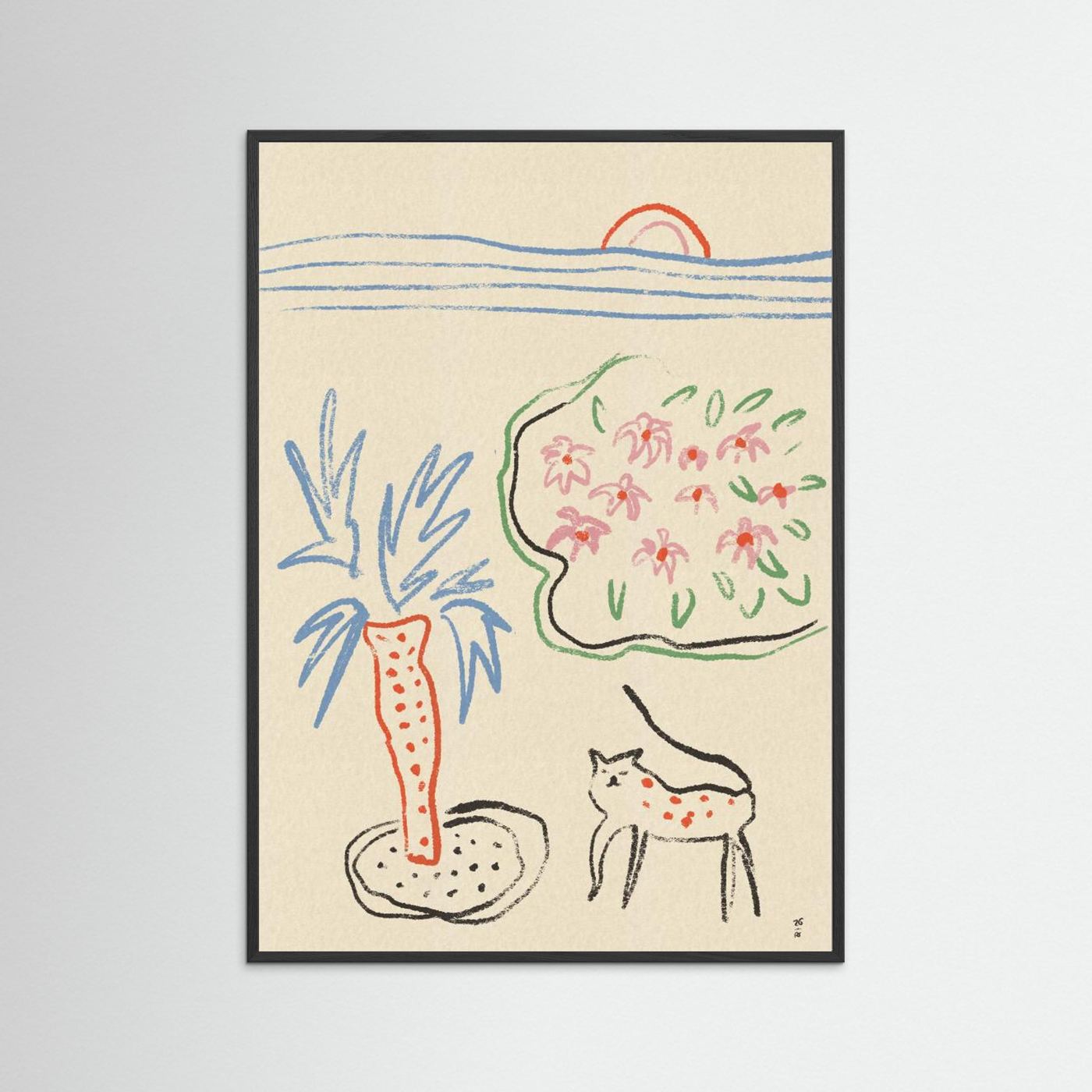 Tropical Cat Garden by Raipa Studio