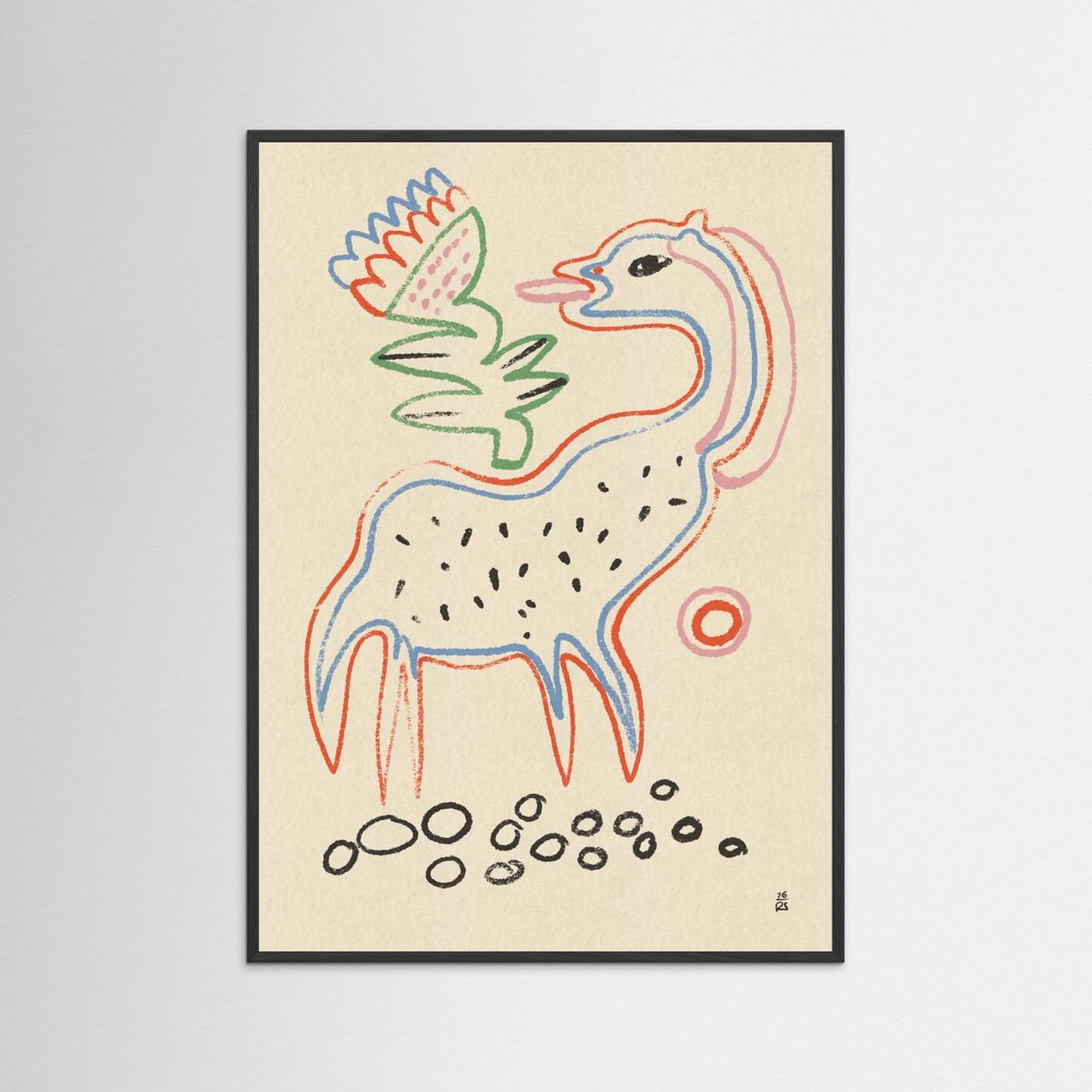 Whimsical Creature and Flower by Raipa Studio