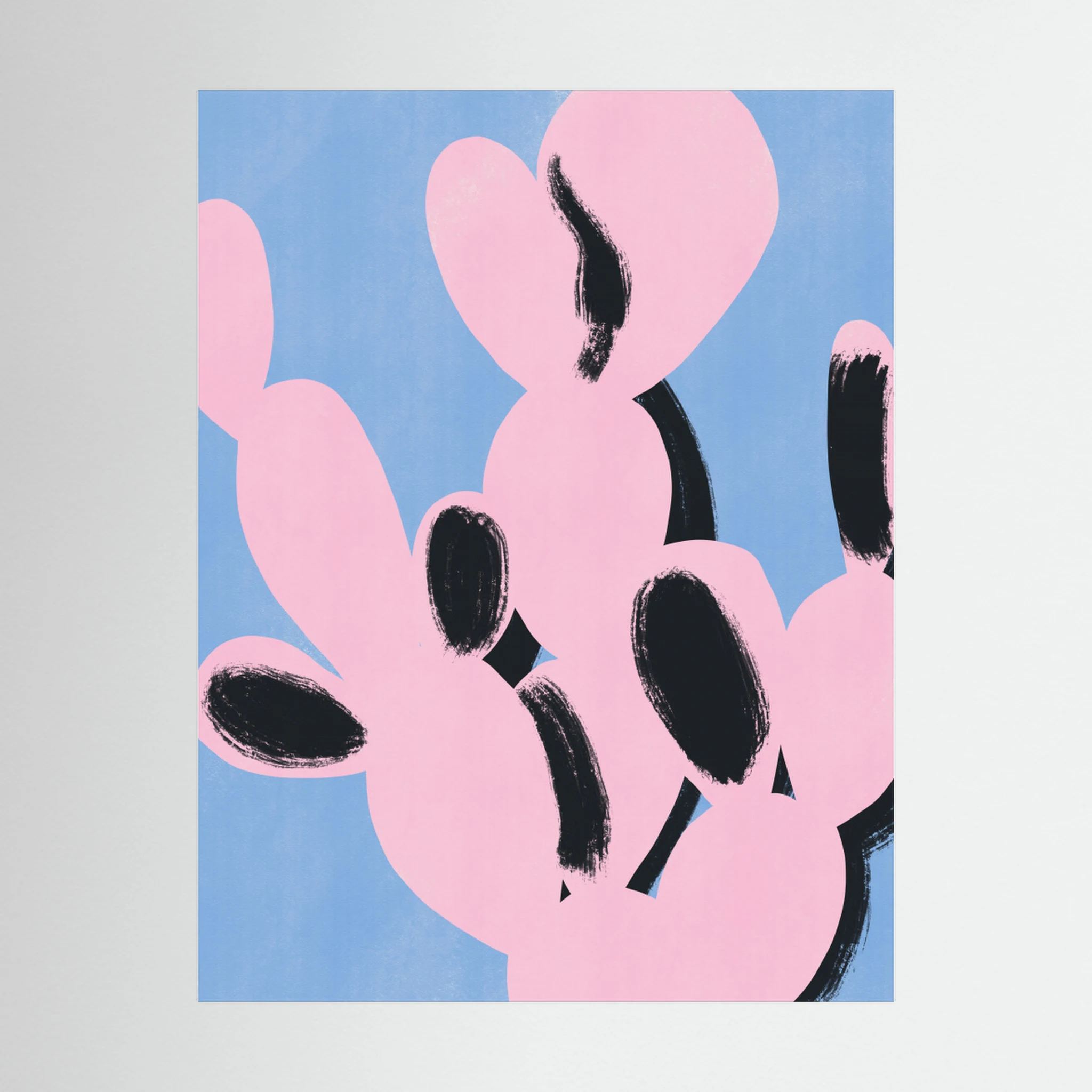 Pink Cactus Silhouette by Little Dean