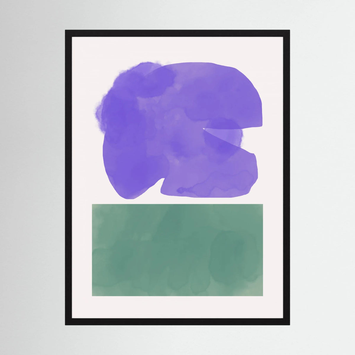 Watercolor Purple and Green by Little Dean