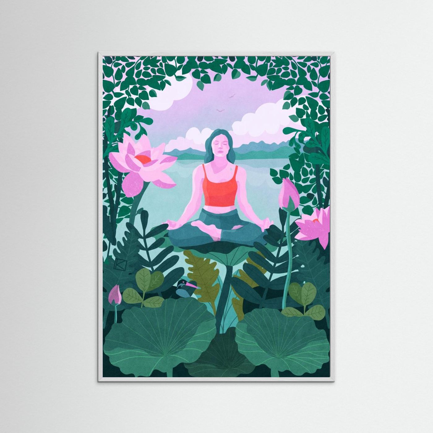 Peaceful Lotus Meditation by Sylwia Kubus
