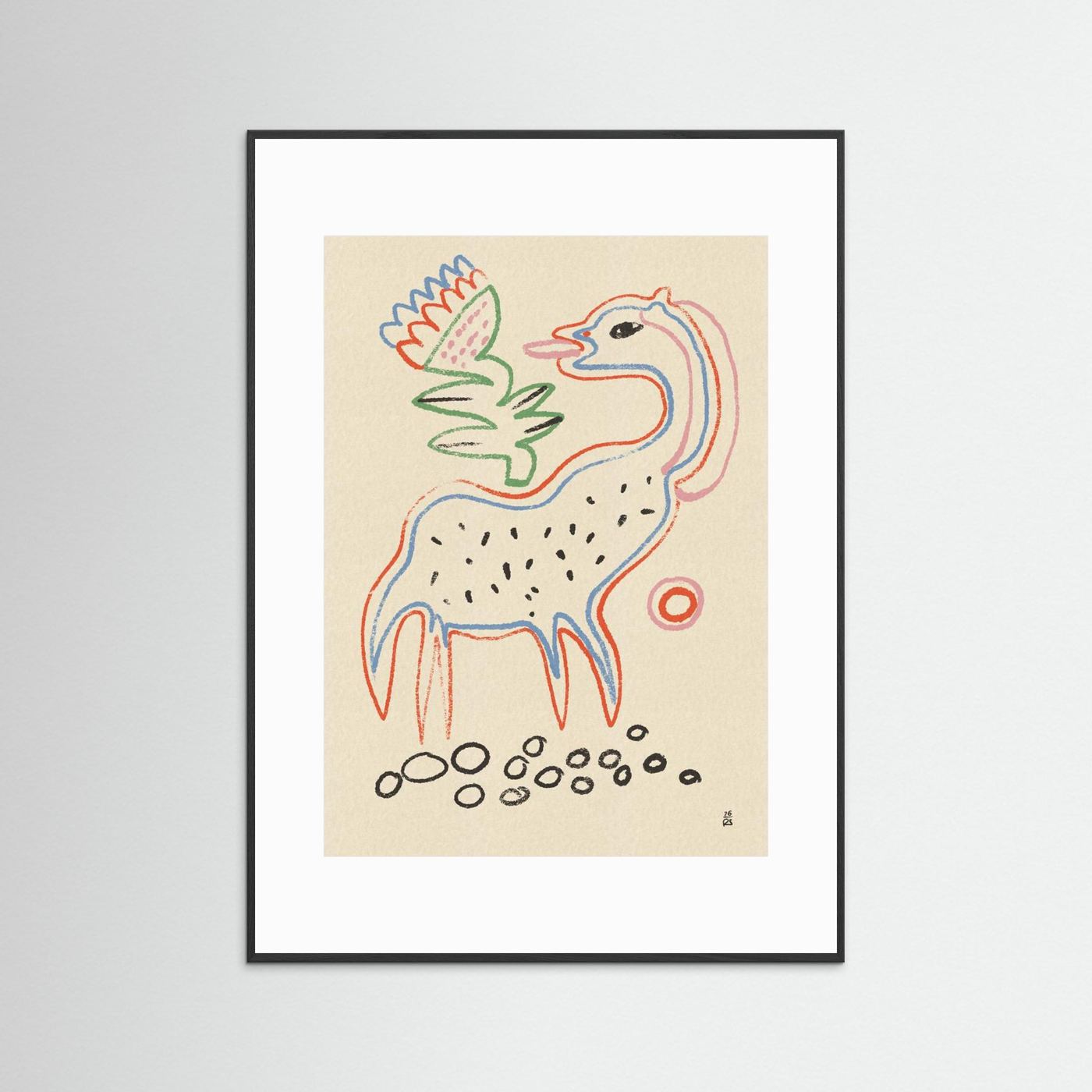 Whimsical Creature and Flower by Raipa Studio
