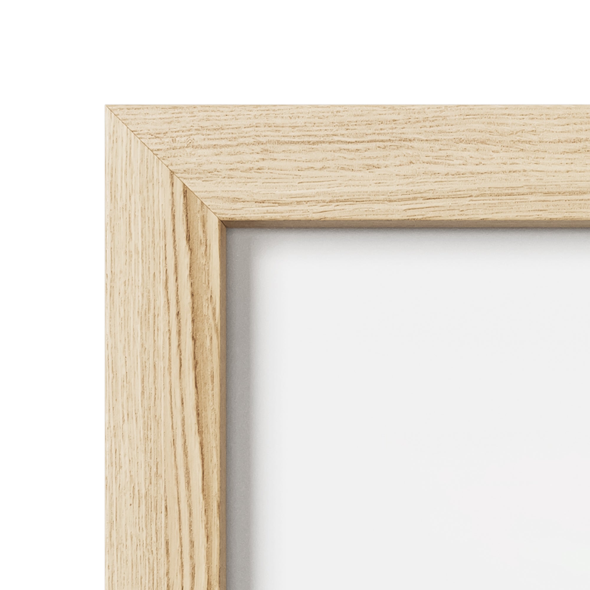 Natural Oak Frame with real glass. Crafted in the USA.