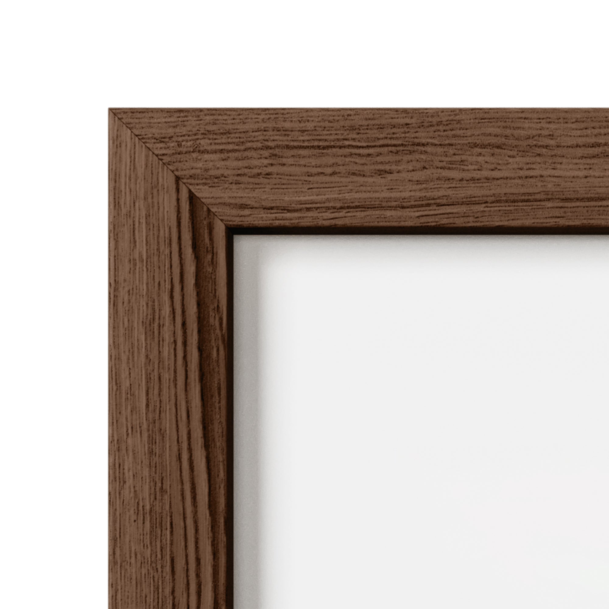 Walnut Oak Frame with real glass. Crafted in the USA.